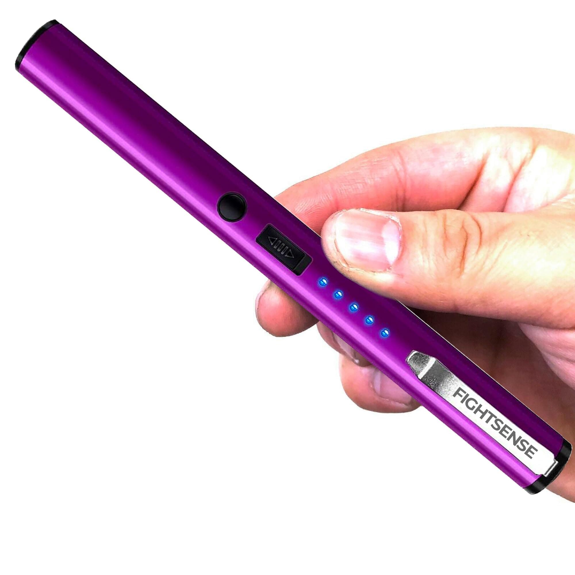 FIGHTSENSE Pen Stun Gun for Self Defense Battery Life Indicator, Belt Clip, Pen Flashlight stun Gun for Women self Defense