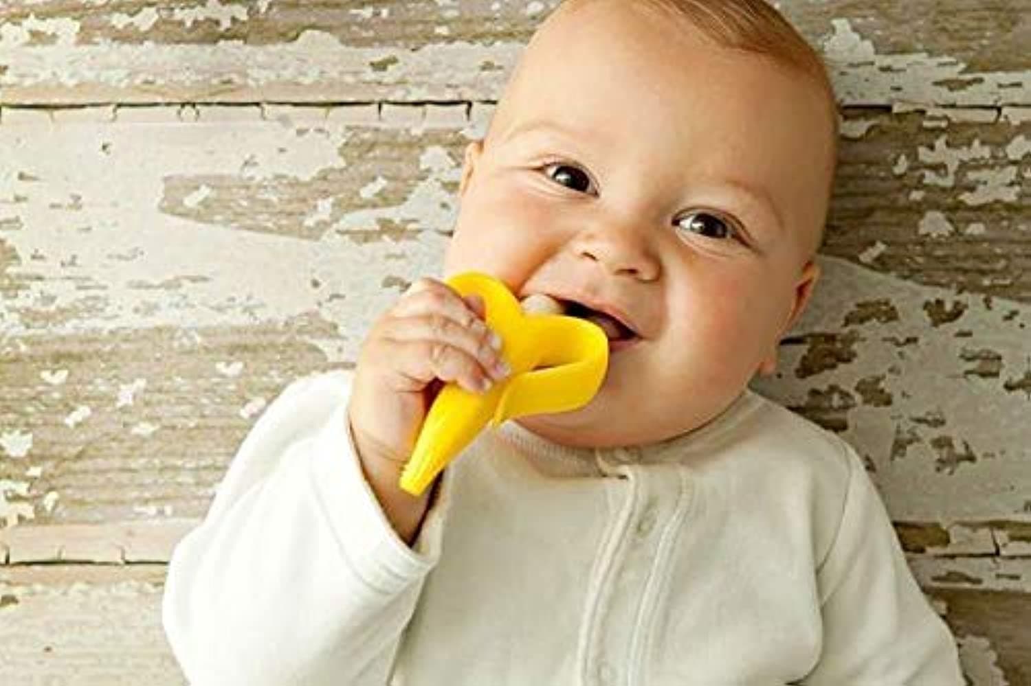 Silicone Banana Teether for 3-12 Months Baby