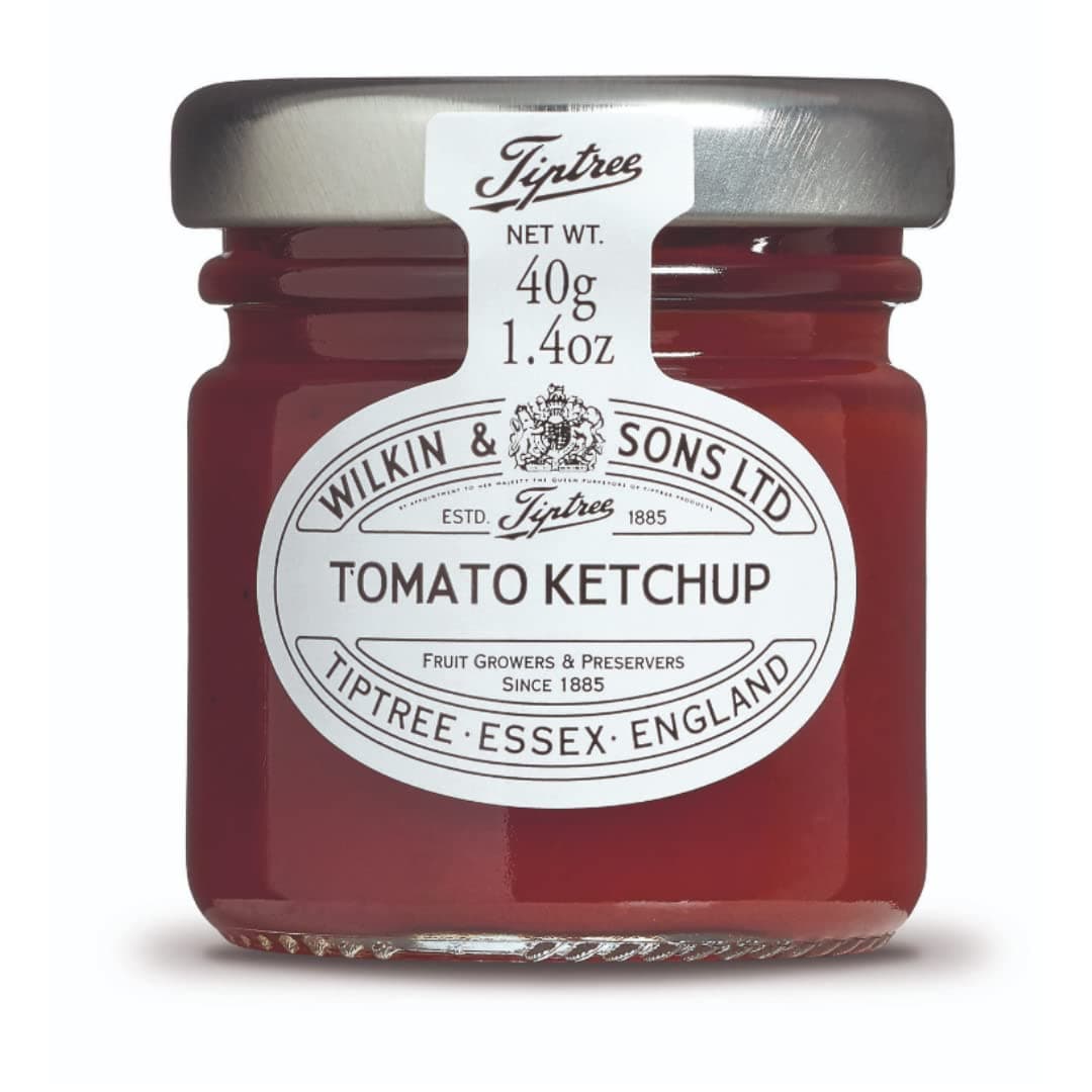 Wilkin & Sons Tiptree Tomato Ketchup, Large Case / 72 pack of 40g Mini Glass Jar Portion Pots