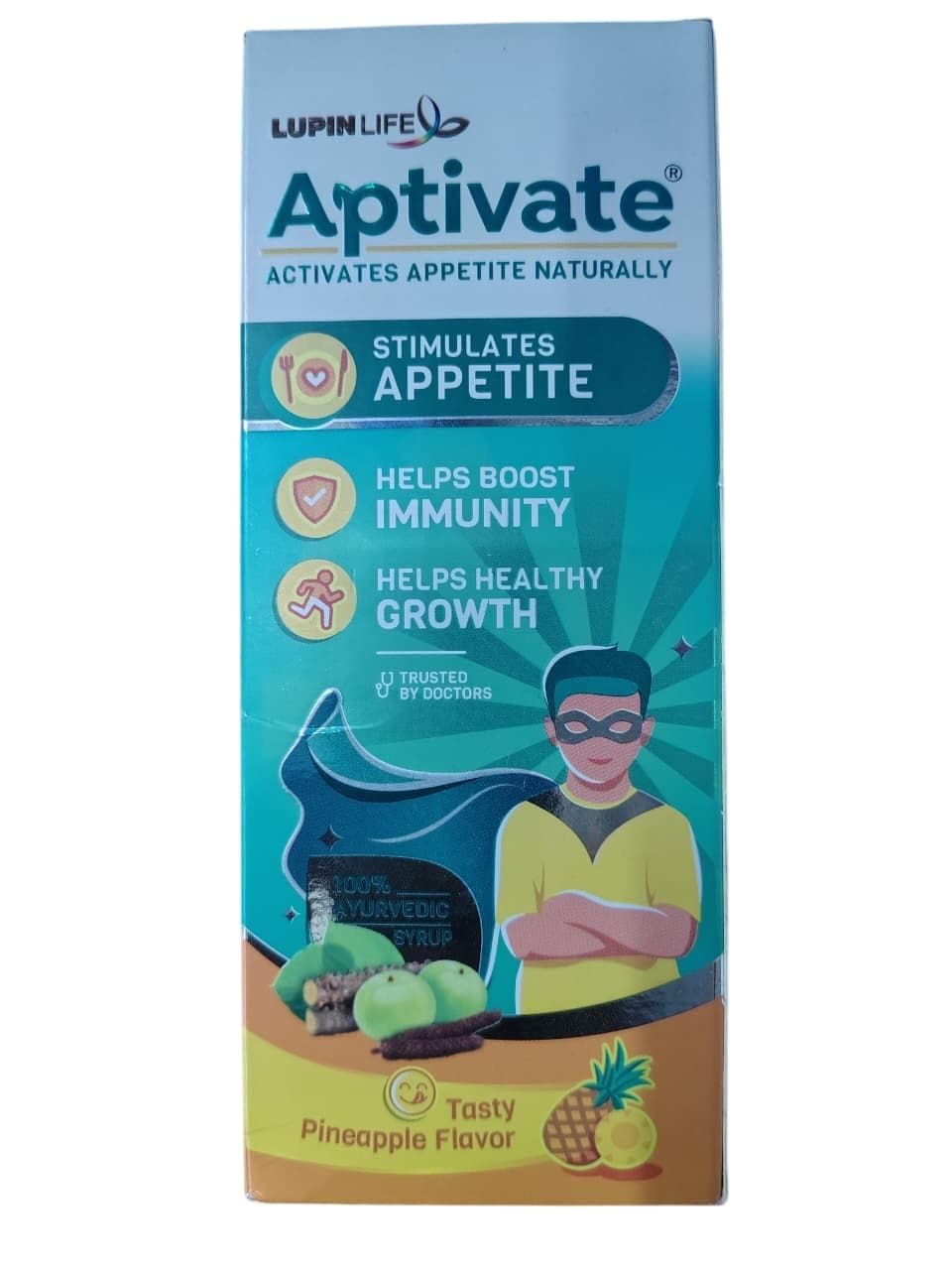 Aptivate Pineapple Flavour - Bottle of 175 ml Syrup