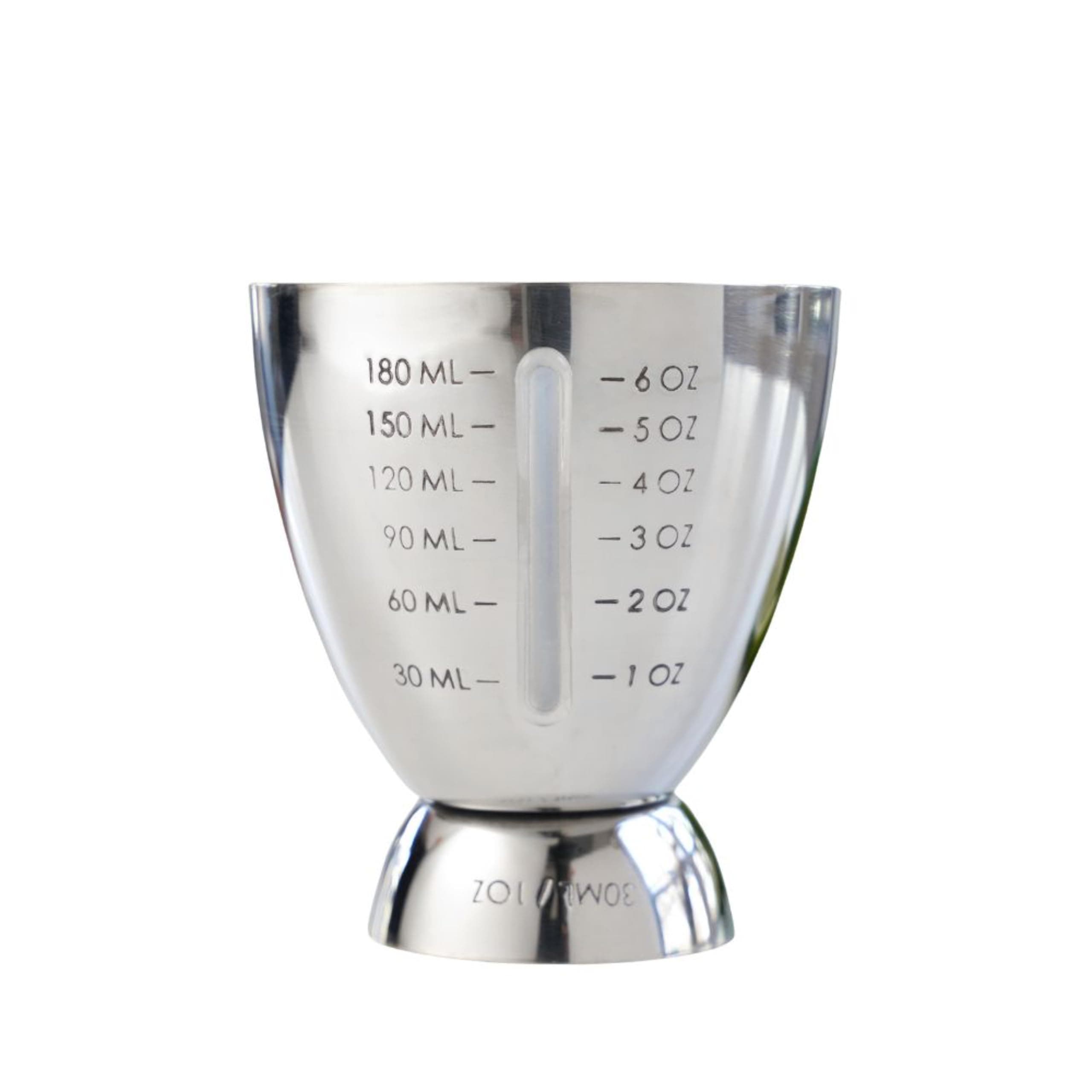 Vista Stainless Steel Double Jigger for Bartending, Cocktail Measuring Jiggers for Margarita, Whiskey Sour, Bloody Mary, Mocktails and Other Drinks, Home Bar Accessories, 6 oz & 1 oz, Set of 1