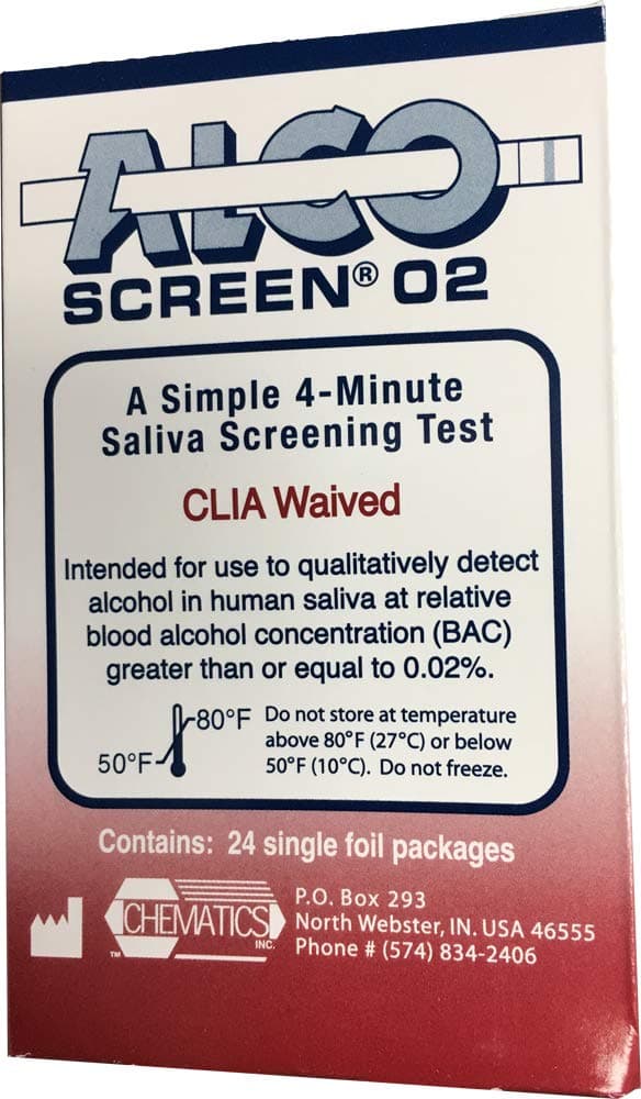 AlcoScreen Saliva Alcohol Screen Test (Pack of 12)