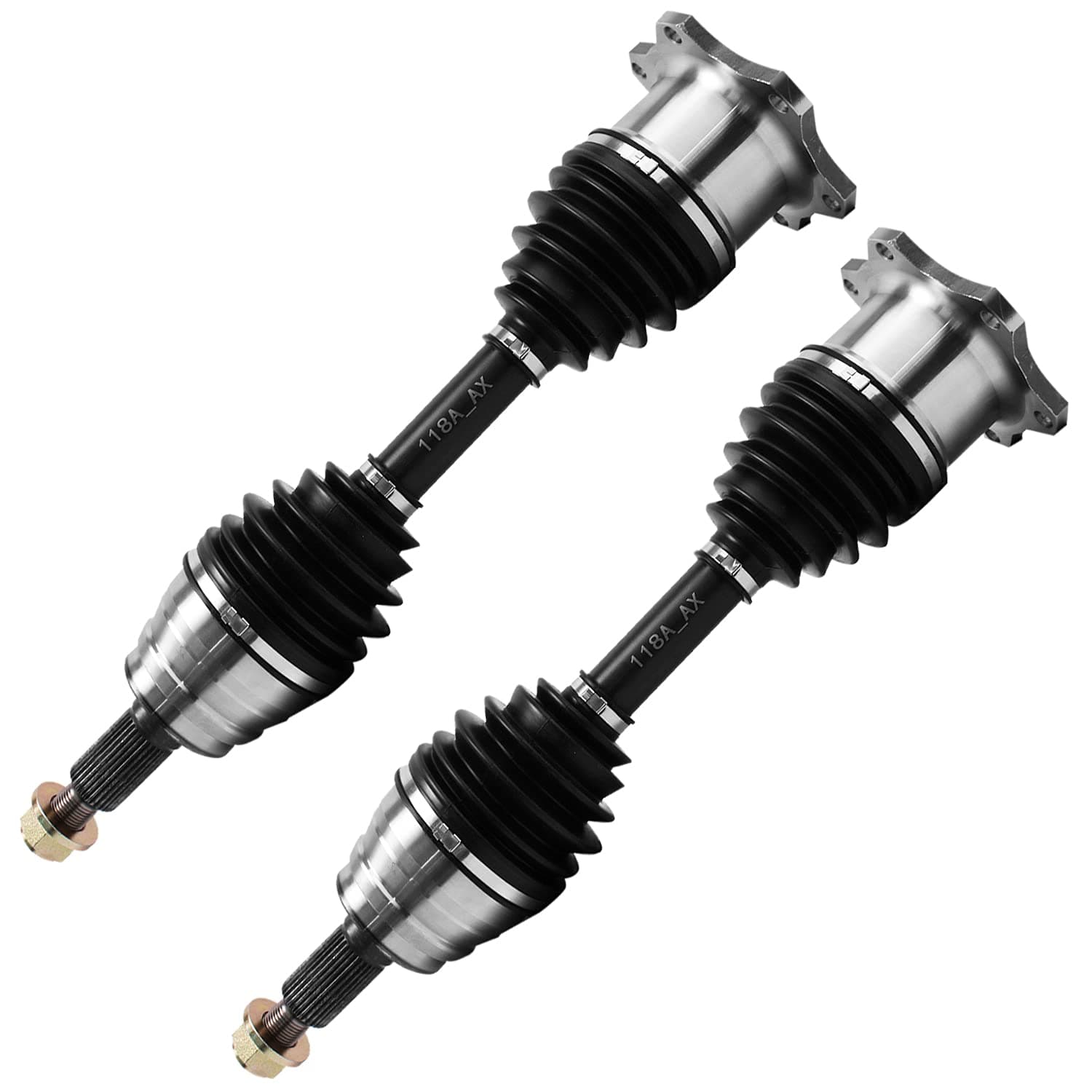Detroit Axle - 4WD 8 LUG Front Driver and Passenger Side CV Axle Shafts Replacement for Chevy GMC Silverado Sierra 1500 2500 3500 K1500 K2500 K3500-2pc Set