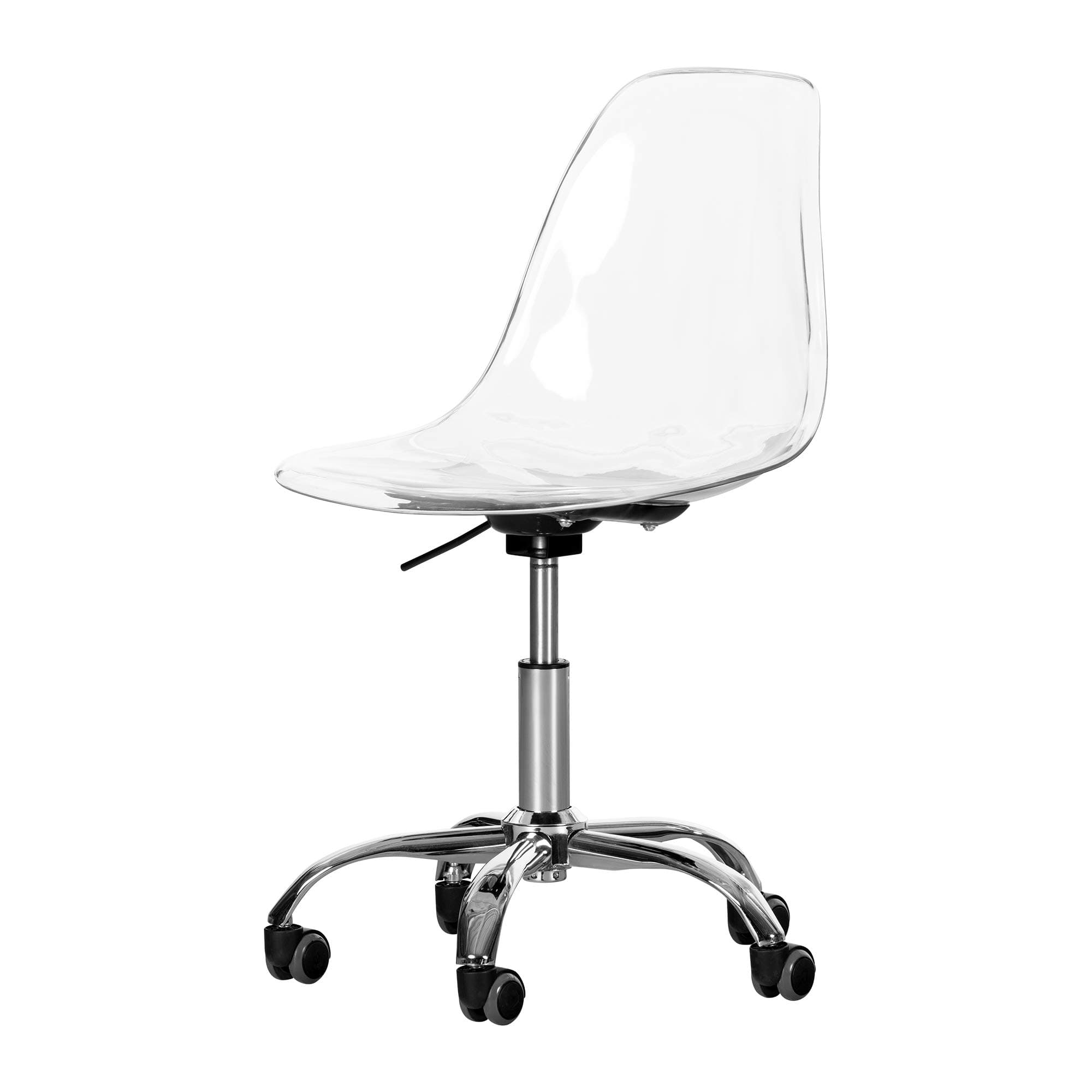 Axess Clear Acrylic Office Chair with Wheels