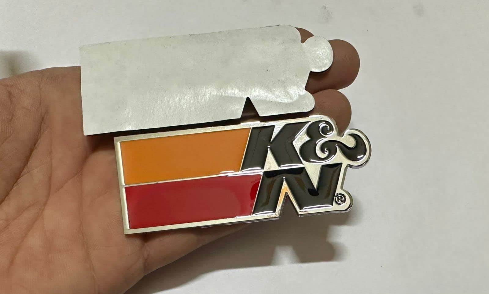 3D K N Logo 9 x 3.5 cm Car Metal K N Logo Car Emblem 3D Badge Auto Racing Sport Sticker Grand Tourer Decal