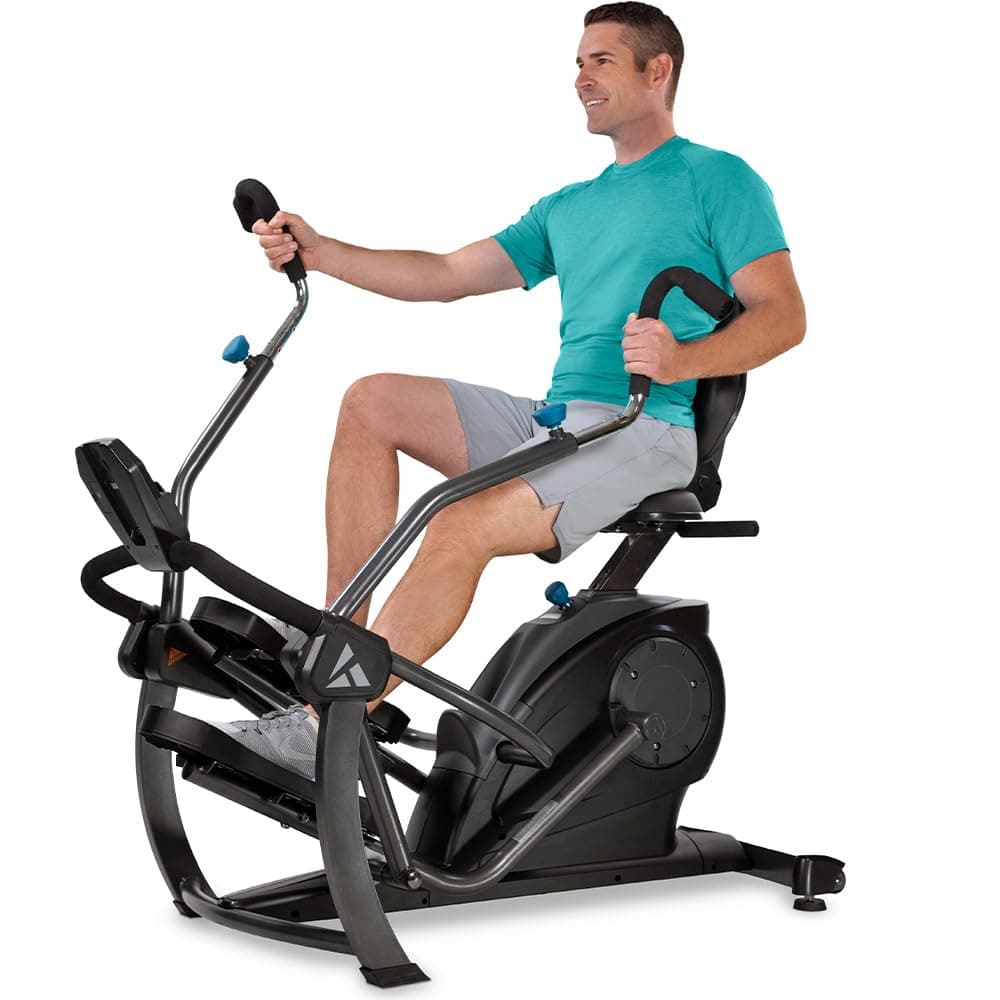 Teeter FreeStep Recumbent Cross Trainer Stepper, Zero-Impact Exercise Bike Alternative w/Patented Physical Therapy Stride, Up to 350lb, Free App w/Trainer Workouts