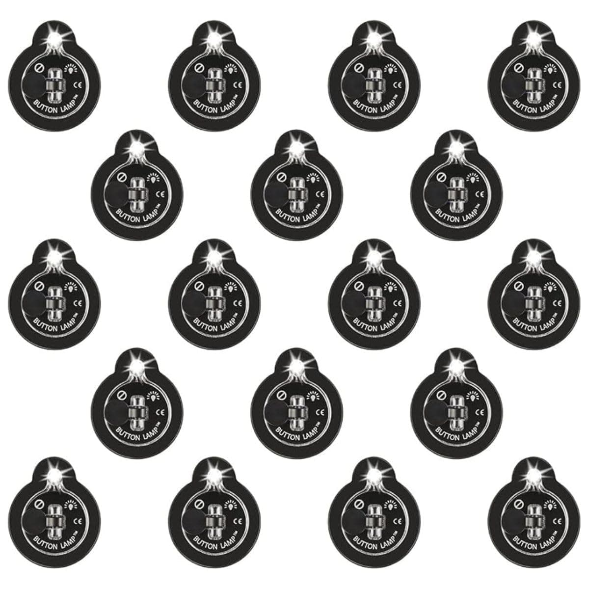 Panther Vision Button LAMP Adhesive LEDs Light Package - Lightweight, Ultra Small, Ultra Bright LED Utility Lights (18 Pack)