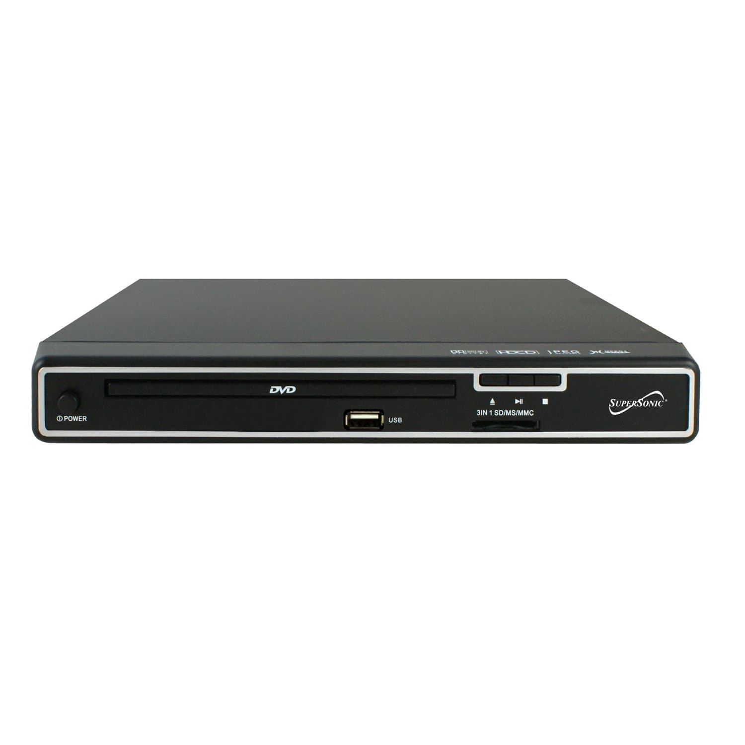 SuperSonic SC-21A 2.0 Channel DVD Player with USB Input & SD Card Slot