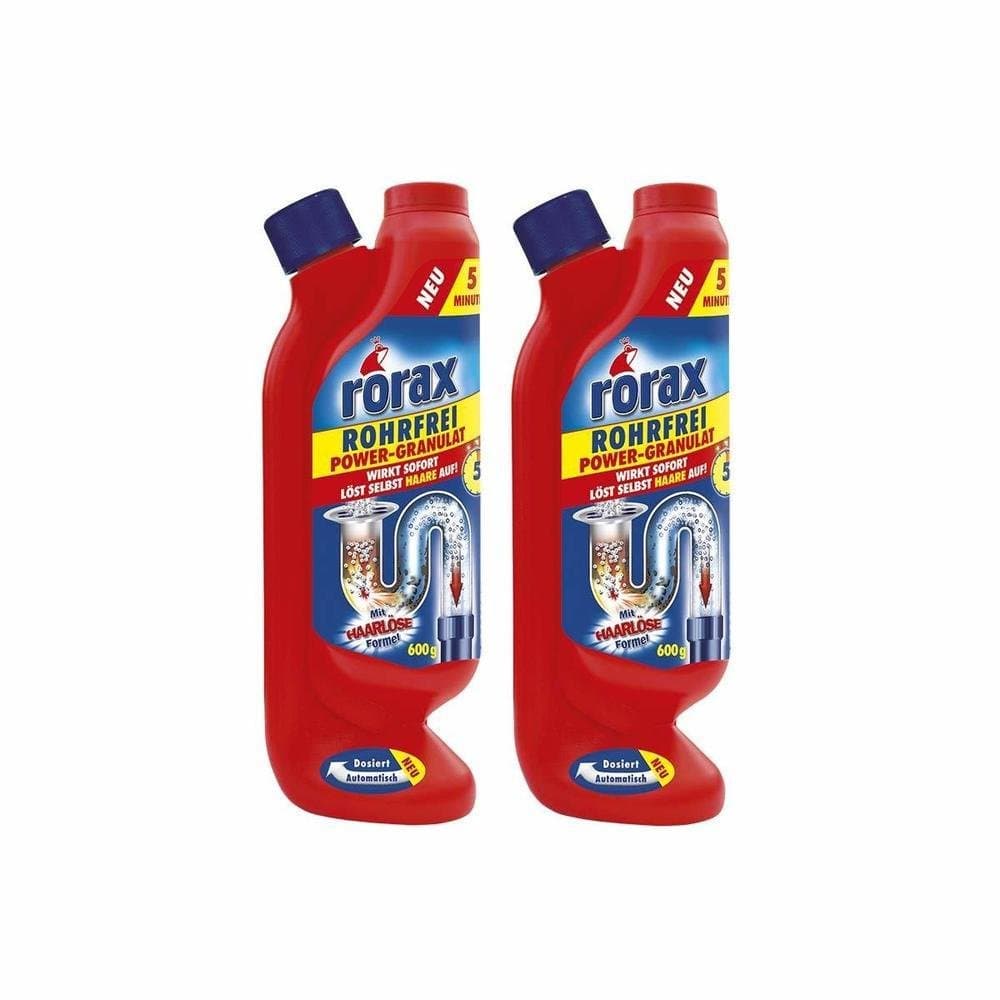 2 x rorax Rohrfrei power pellets dosing bottle 600g - Instant & resolves itself hair