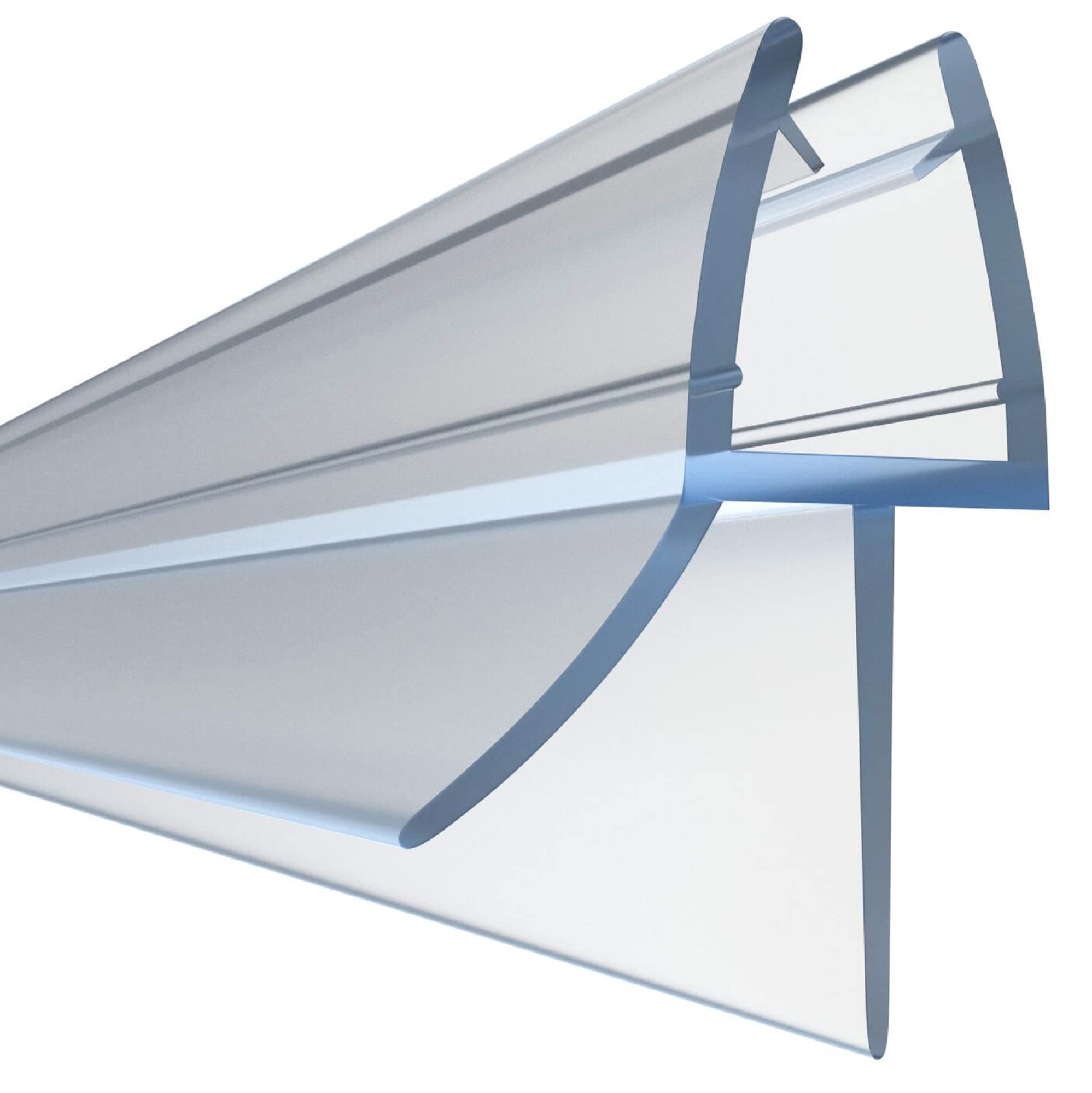 HNNHOME®ラバープラスチックバスシャワースクリーンシールストリップ 8-10mmガラスドア用 まっすぐ20mmまでの隙間