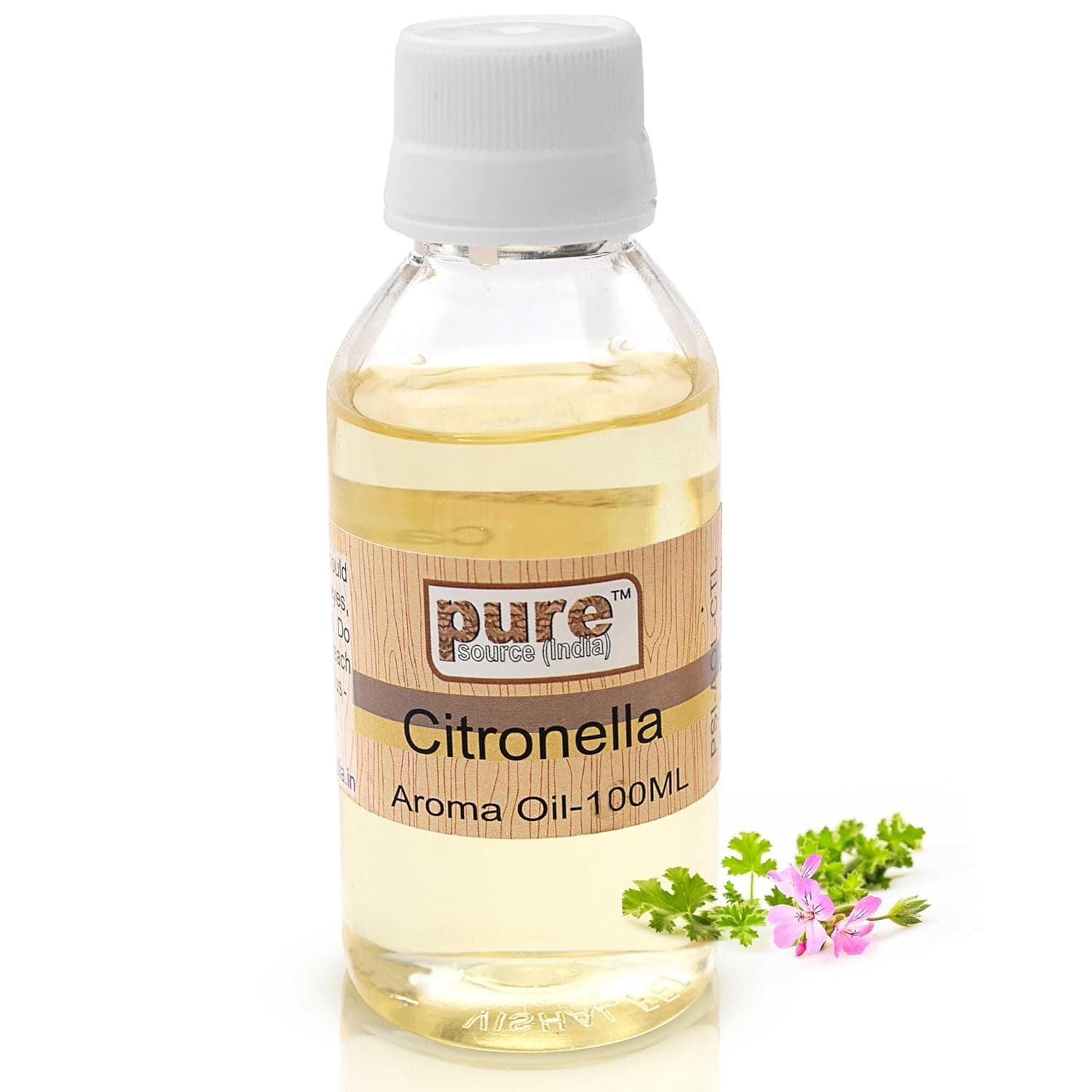 Pure Source India Citronella Aroma Oil 100 Ml, Packed in dropper type bottle.