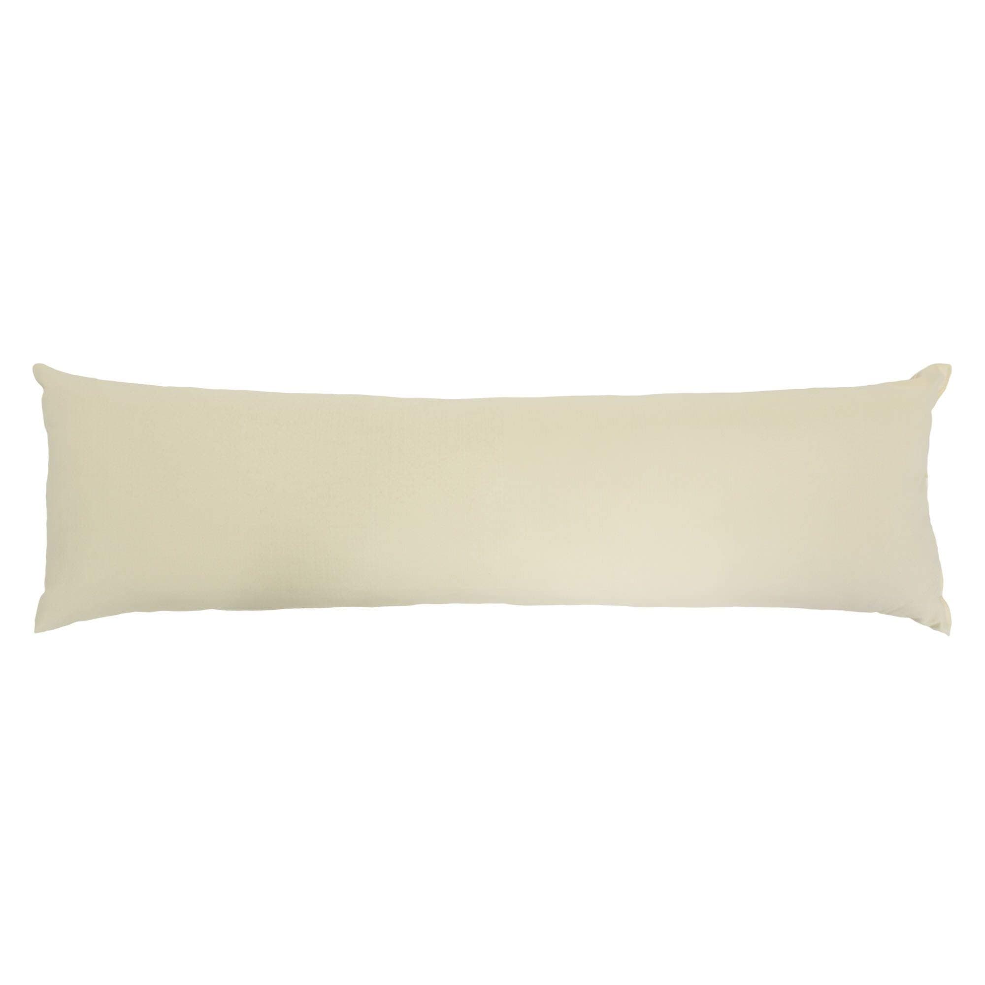 Cream Long Hammock Pillow, Sunbrella Fabric, Hook & Loop Fasteners, Extra Wide Size, Eco-Friendly, Handcrafted in The USA