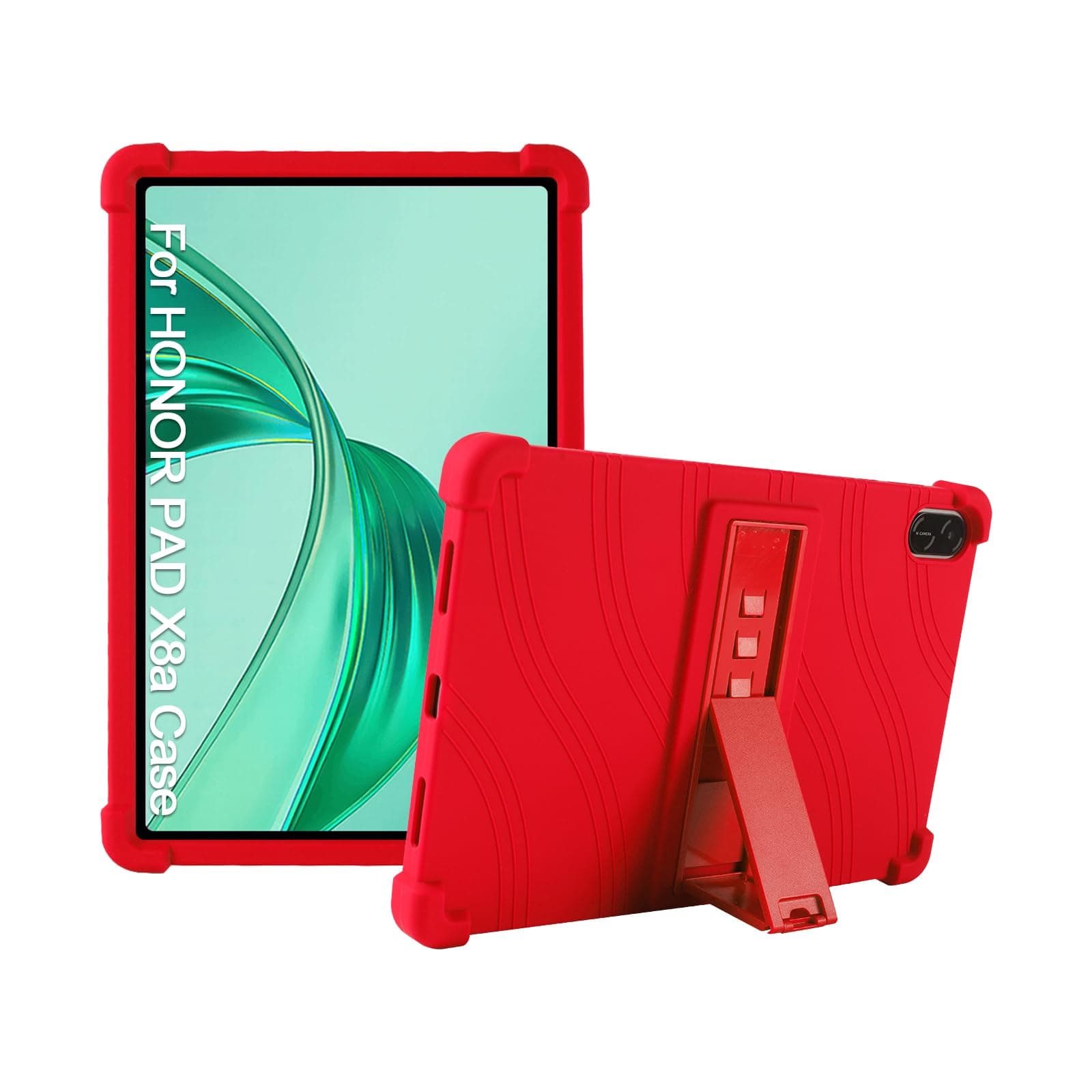 Case for Honor Pad X8a 11 Inch,XLTTONG PC Holder Tablet Silicone Case,Anti-drop for Honor Pad X8a 2024 (Red)