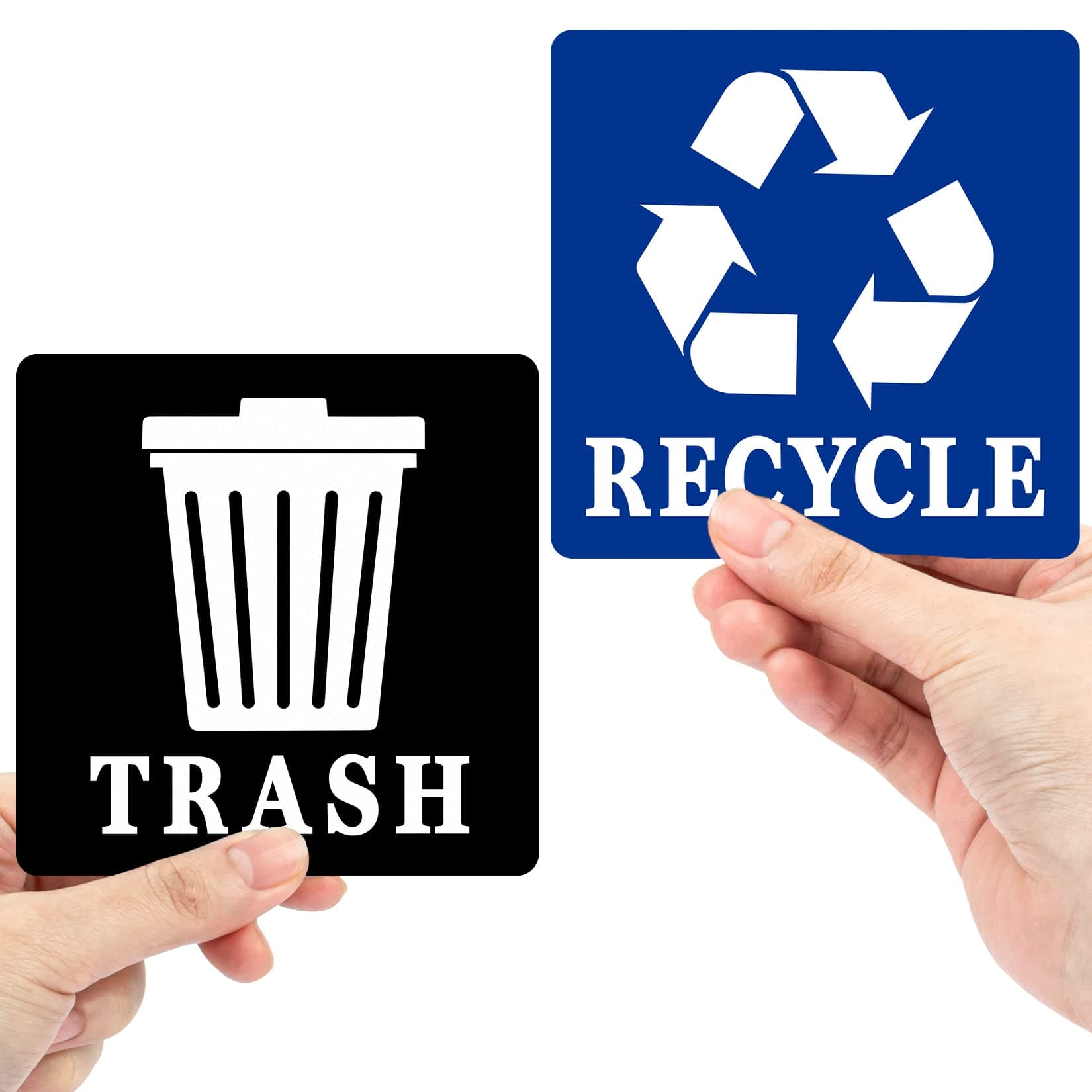 Sukh Recycle Sticker for Trash Can - Recycle Sign 6 Pack Decals self Adhesive Garbage Recycling Stickers Trash Bin Label Reuse Vinyl Perfect for Kitchen Necessity Home Essentials,Home,Hotel