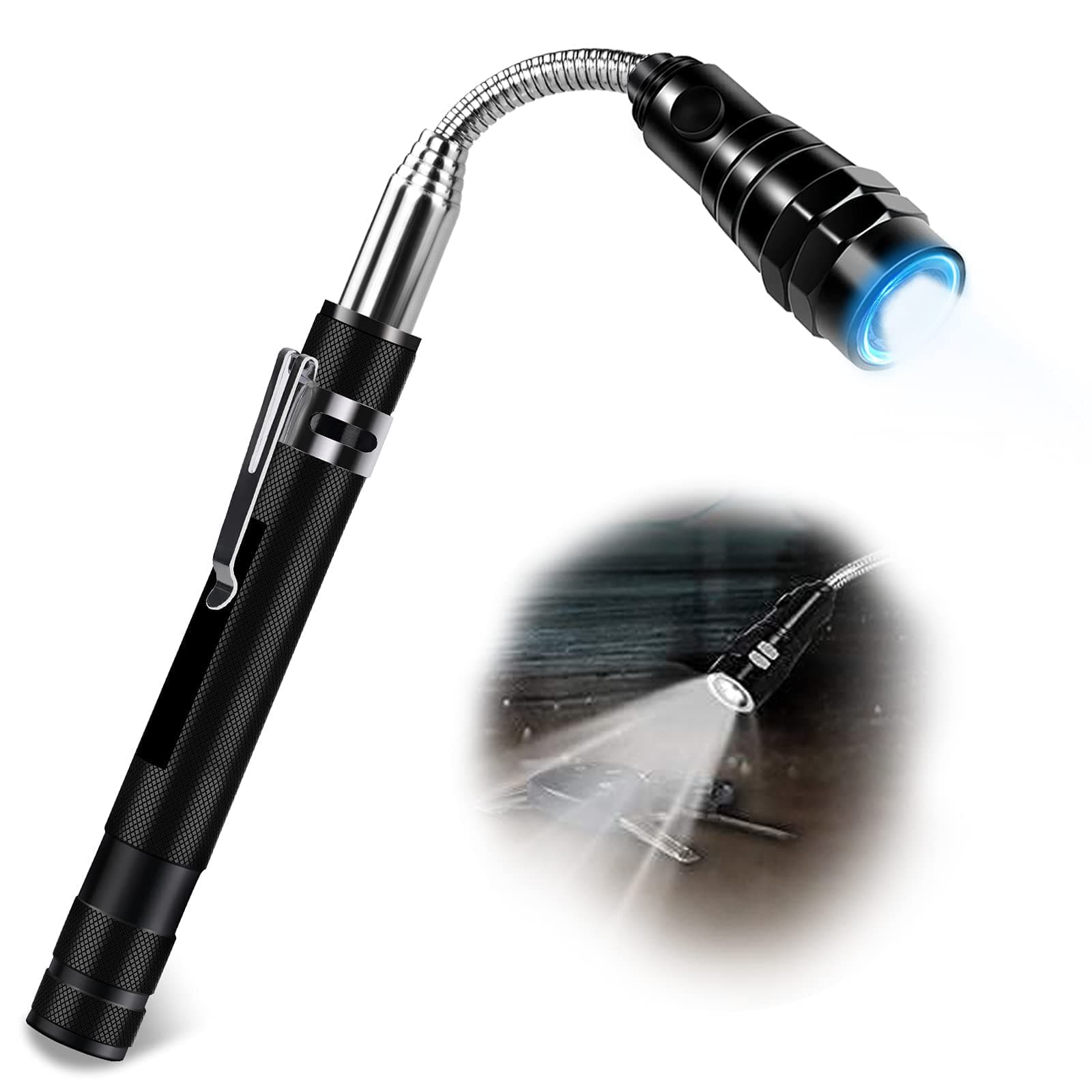 Excefore Tool Gifts for Men Dad Husband Telescoping Magnetic Pickup Tool Stocking Stuffers Gifts, Mechanic Magnet Unique Gadget Birthday