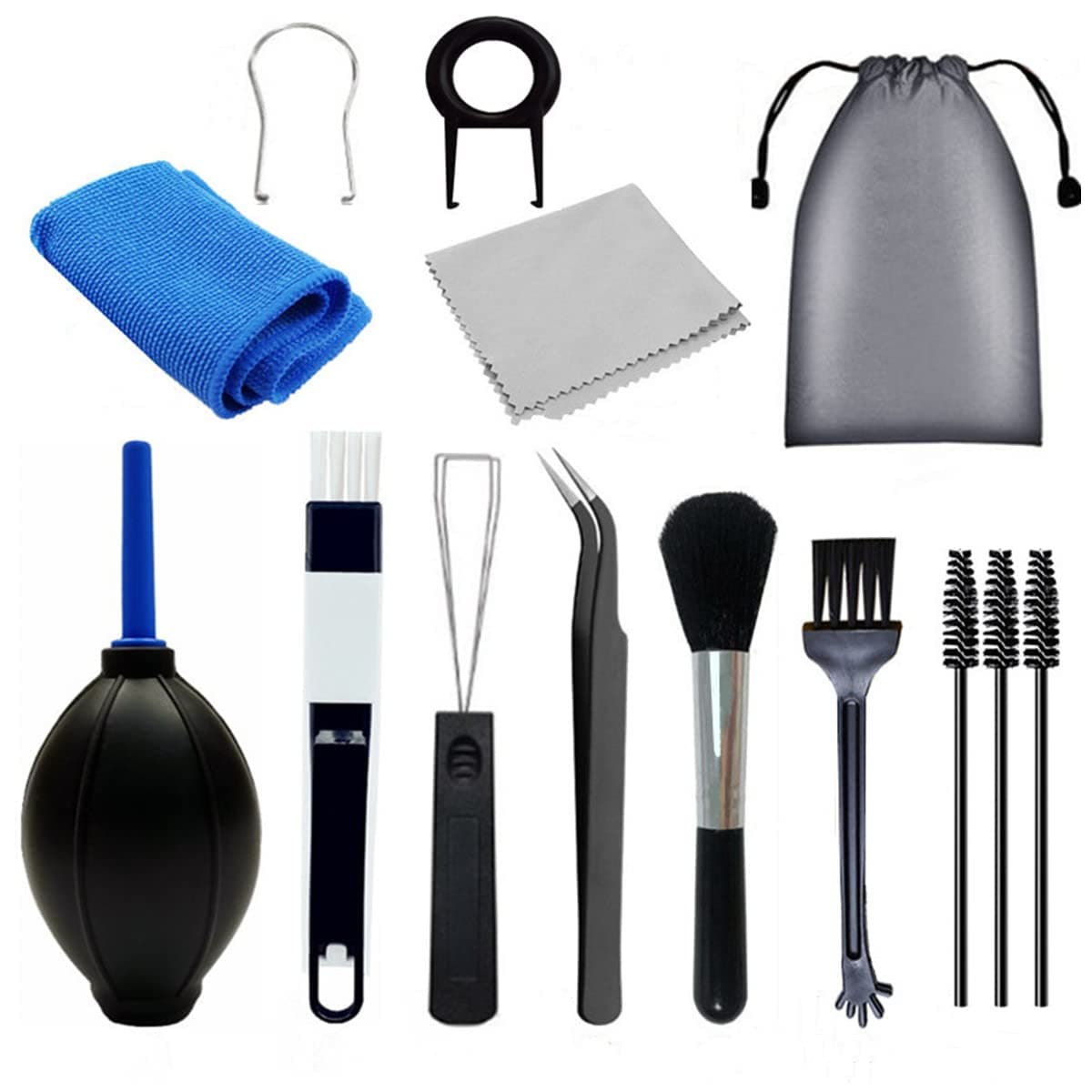 14 Pcs Keyboard and Computer Cleaning Kit - Laptop Repair Tools With Keycap Puller, Anti-Static Brush, Speaker Cleaner - Applied for Laptops and Keyboards