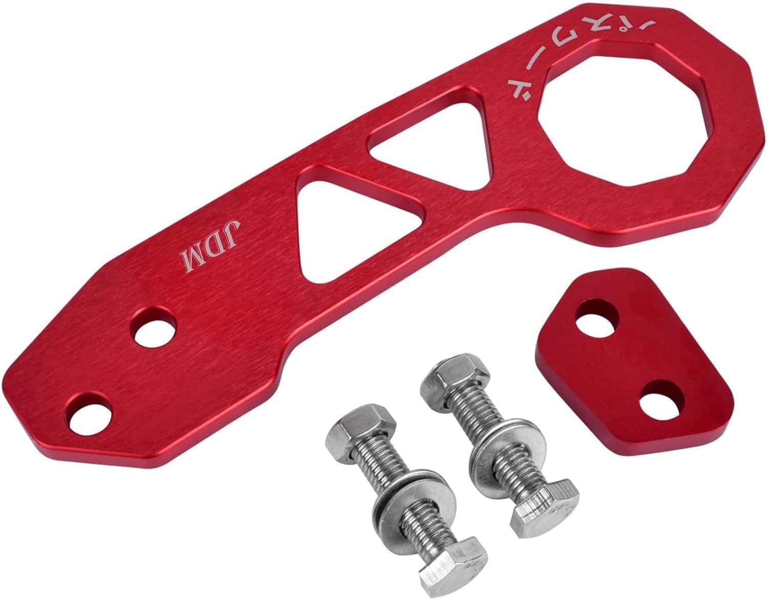 EIOUMAX EIOU Rear Tow Towing Hook for Universal Car Auto Trailer Ring Aluminum Racing Trailer Hookâ€â€Red