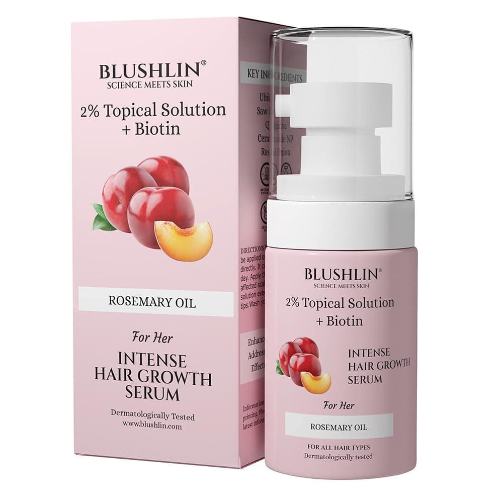 BLUSHLIN SCIENCE MEETS SKIN Relaxed Fit Topical Solution Hair Growth Serum | With Rosemary Oil & Onion | Hair Loss Control (For Women), 100 Grams