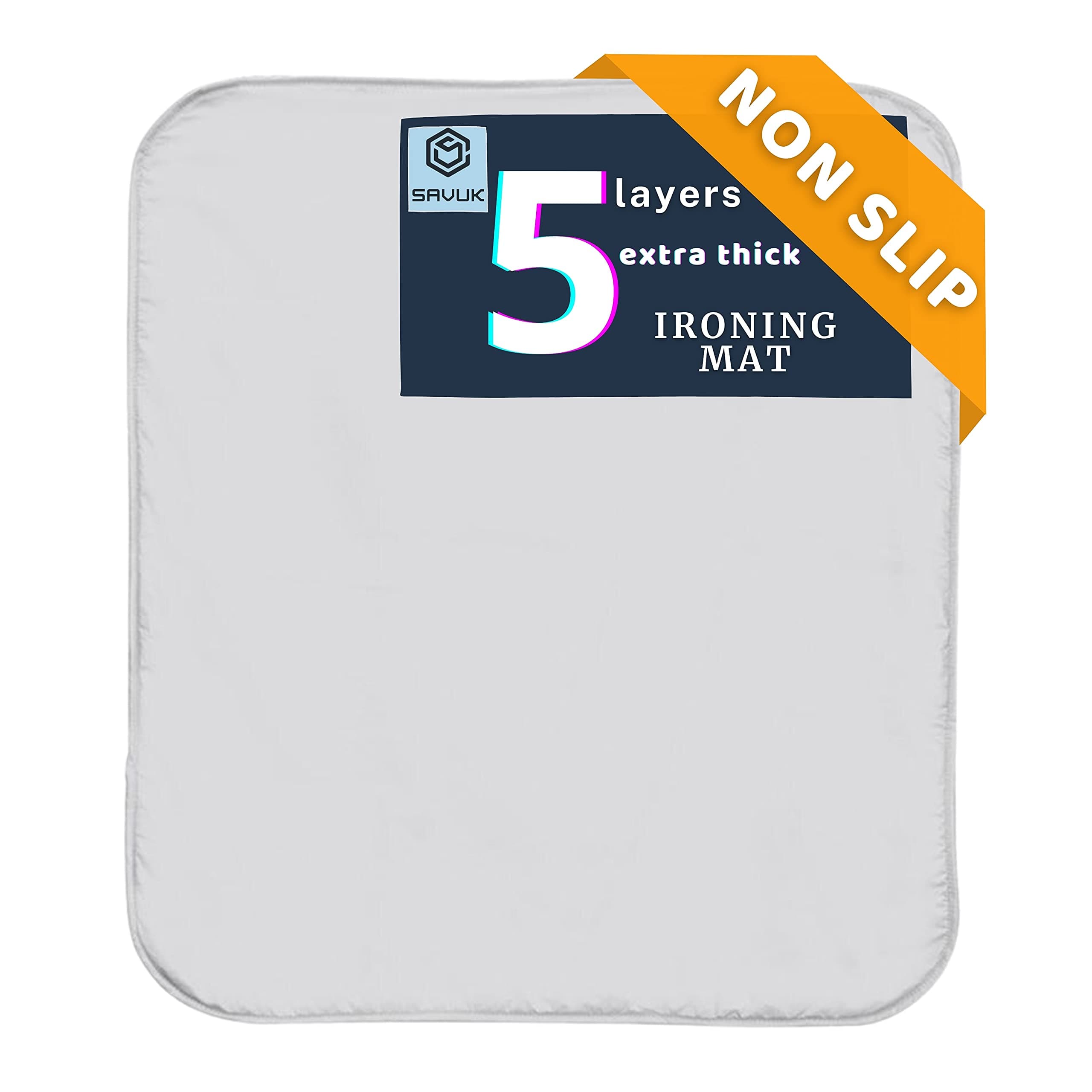 SAVUK Ironing Mat for Table Top, Ironing Blanket, Portable Ironing Pad for Washer, Dryer, Pad for Travel, Non Slip Dots Backing, Iron Board Alternative Cover with Padding for Laundry (21x28 inch)