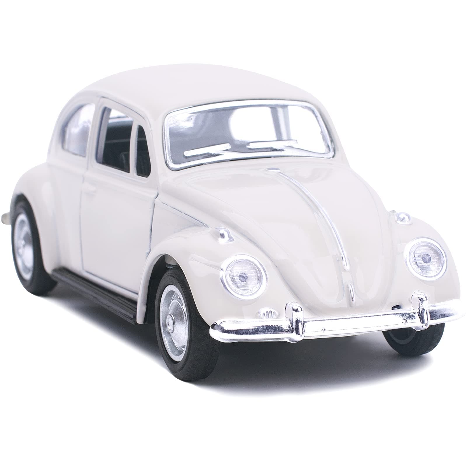 1967 Classic Beetle Bug Vintage 1/32 Scale Diecast Metal Pull Back Car Model Toy for Gift/Kids (Beige)