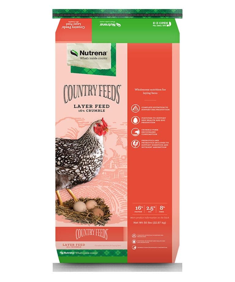 Nutrena Country Feeds 16% Layer Crumble Chicken Feed 50 Pounds