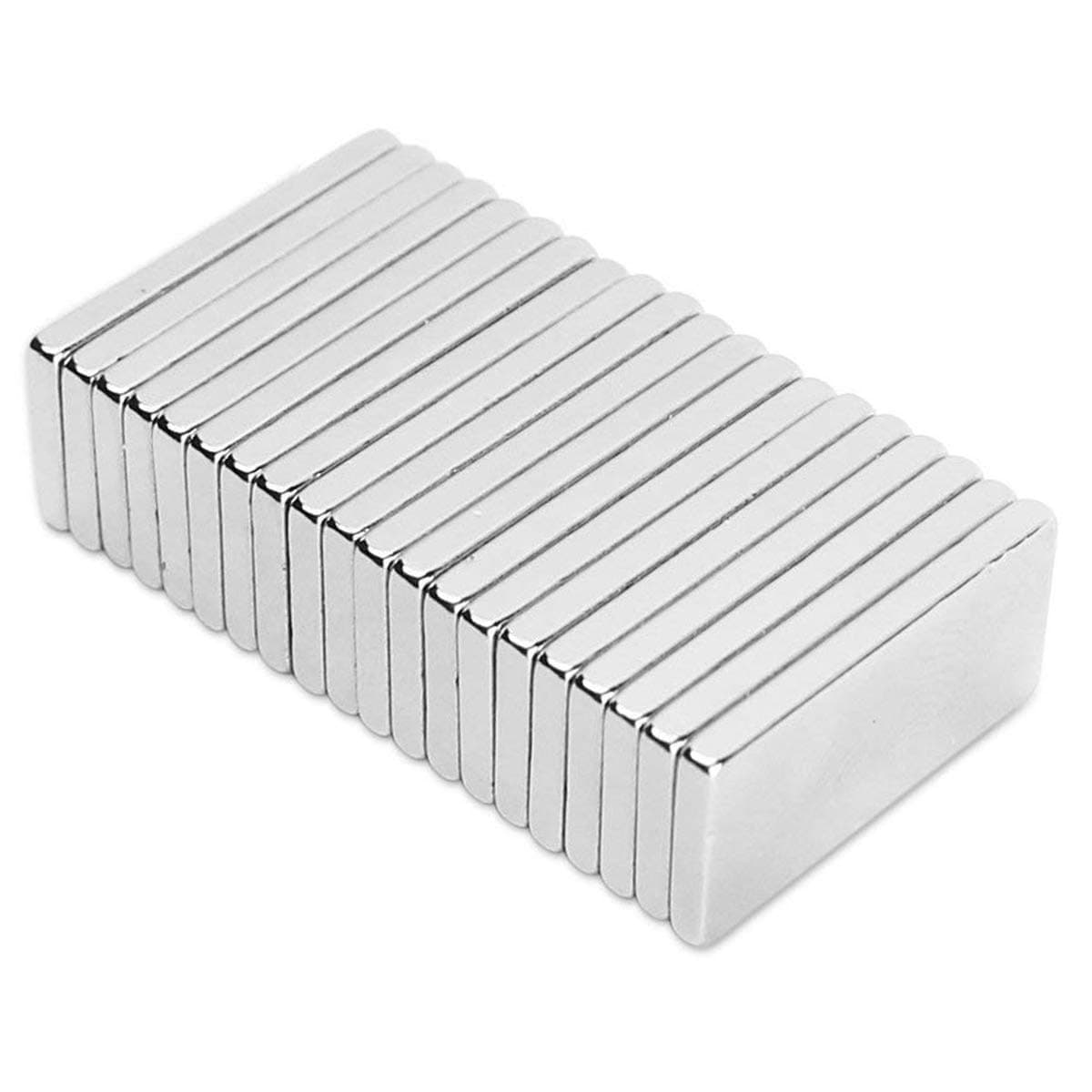 Neodymium Magnets, 20 Pcs Strong Rare Earth Magnets Powerful Rectangular Fridge Magnet for Science, DIY & Crafts (20PCS)