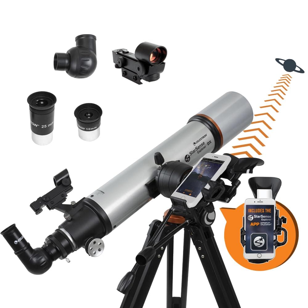 22460 Starsense Explorer Dx 102Az Smartphone App-Enabled Refractor Telescope, Iphone/Android Compatible, Grey