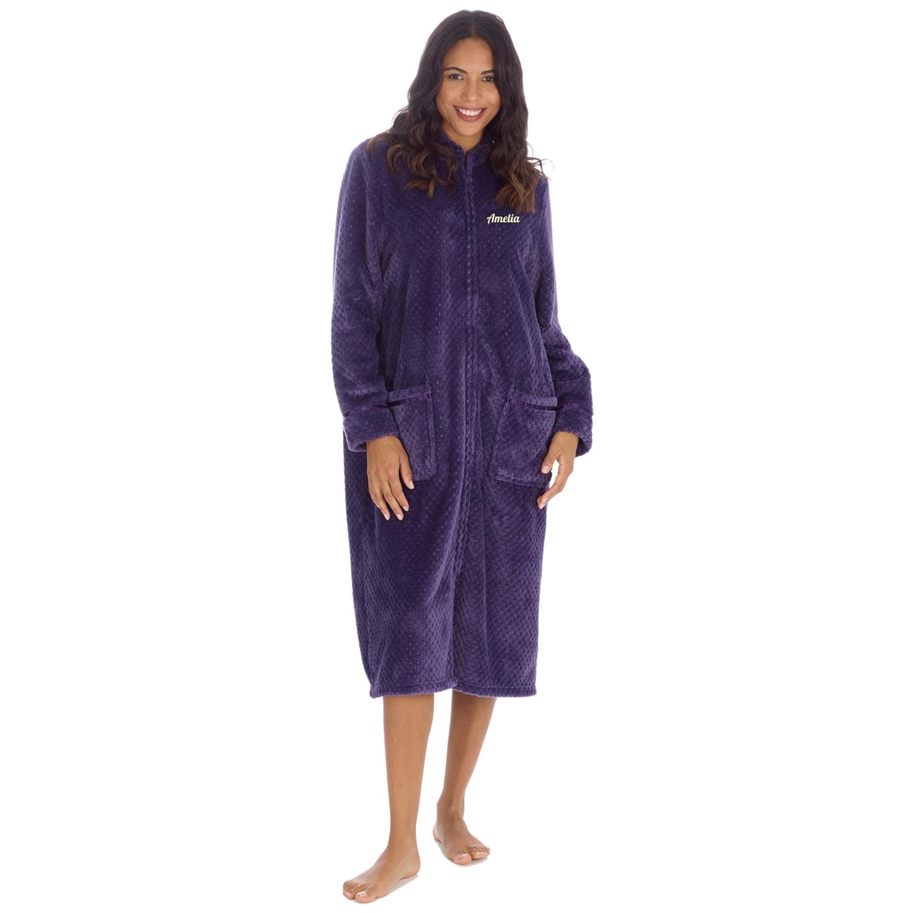Style It Up Personalised Womens Robe Dressing Gown - Super Soft and Warm Fleece Bathrobe - Ideal for Gifting - Available in Range of Sizes and Colours