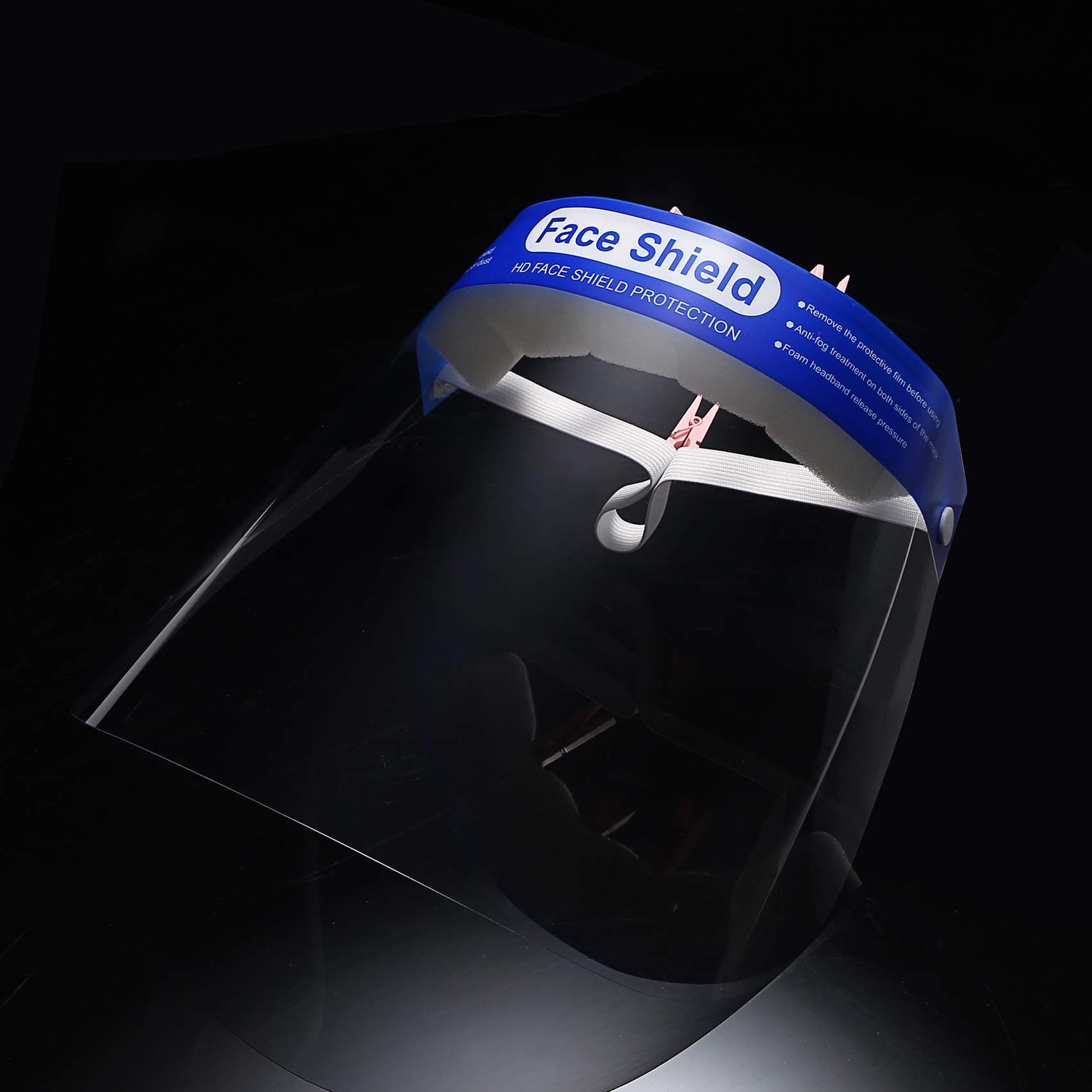 Bevi Safety Face Shield Reusable Full Face Transparent Breathable Visor Windproof Water Droplets Hat Shield Protect Eyes And Face With Flexiable Elastic Band