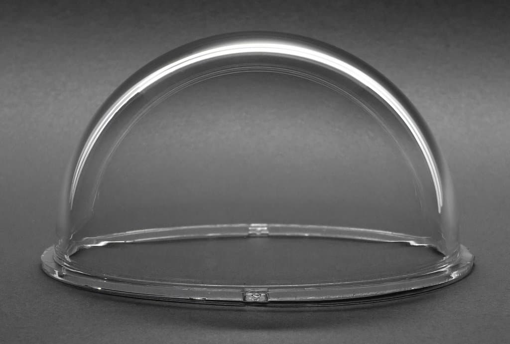 JMX Acrylic/PC CCTV Camera Dome Cover Security Camera Housing Skylight Window Pet Dog Fence Window (3.1 Inches, Transparent)