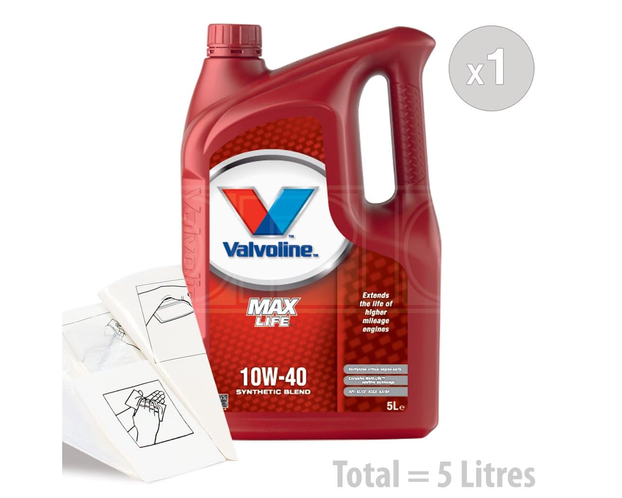 Valvoline MaxLife 10w-40 Engine Oil - 706480-1 - Service Bundle: 5 litres