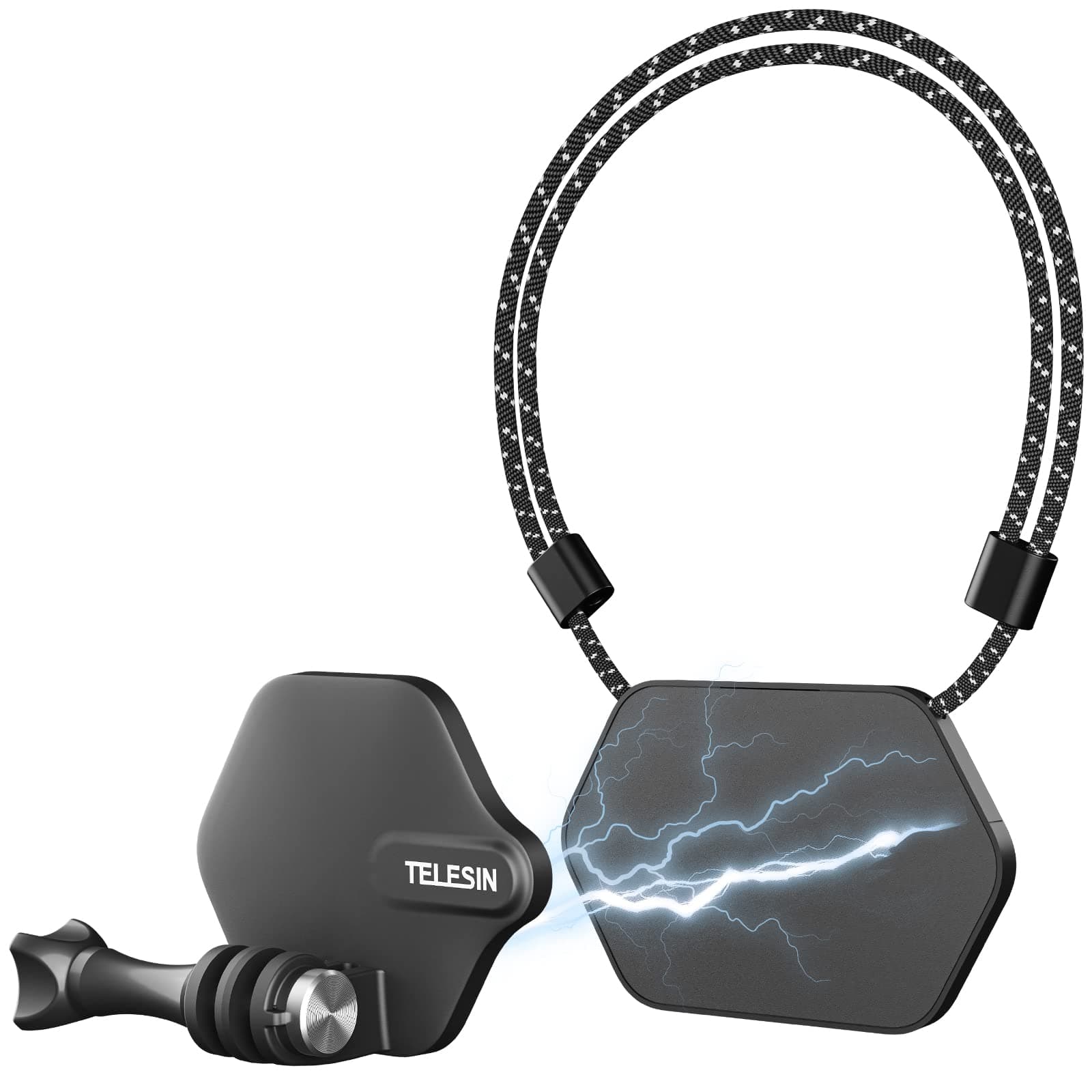 TELESIN Magnetic Action Camera Mount, Chest Neck Snap Mount POV Selfie Holder for GoPro, Insta360, DJI Osmo Action