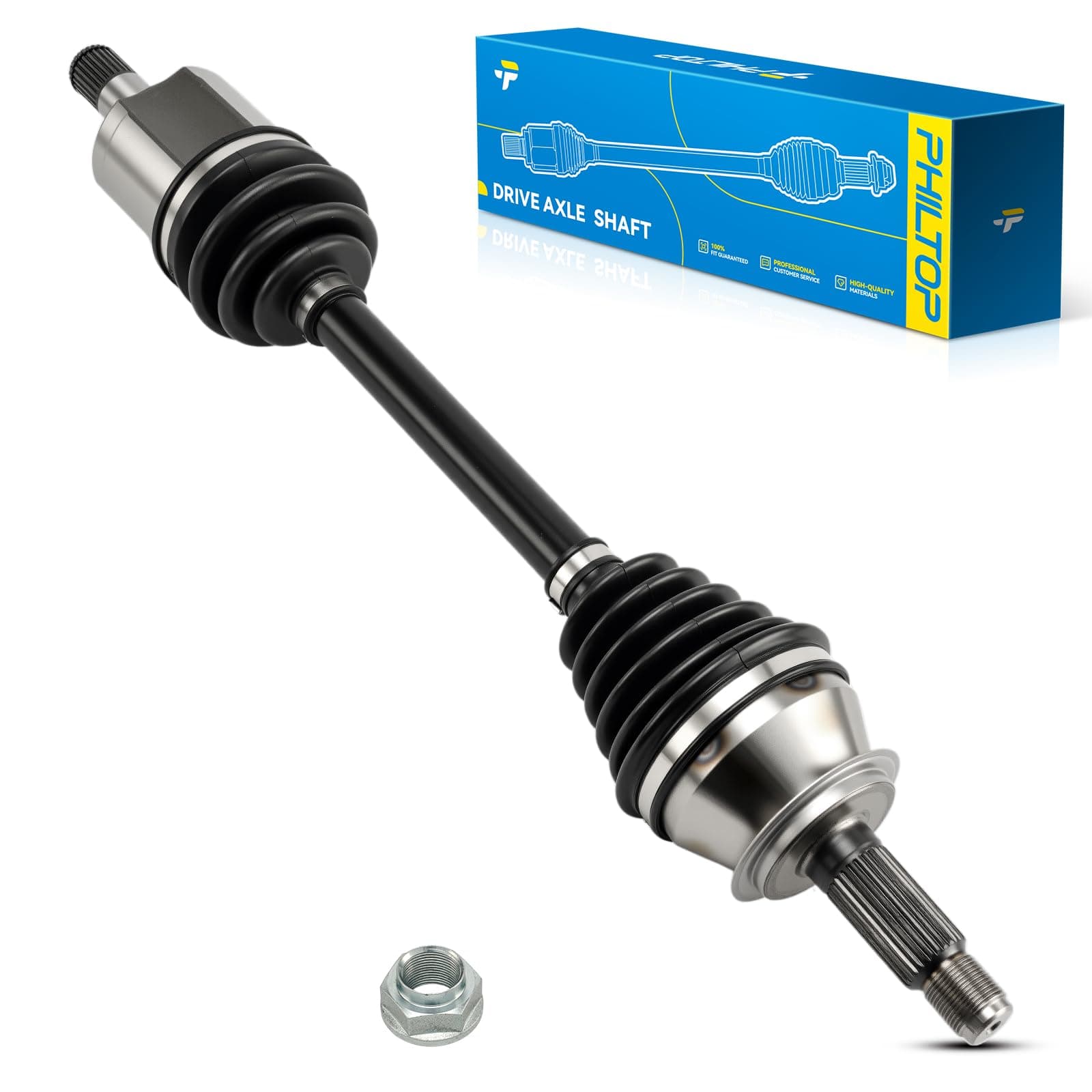 PHILTOP Front Left CV Axle Shaft Assembly for Honda Civic 2015, Acura ILX 2013-2015, 66-4327 CV Axle Shafts