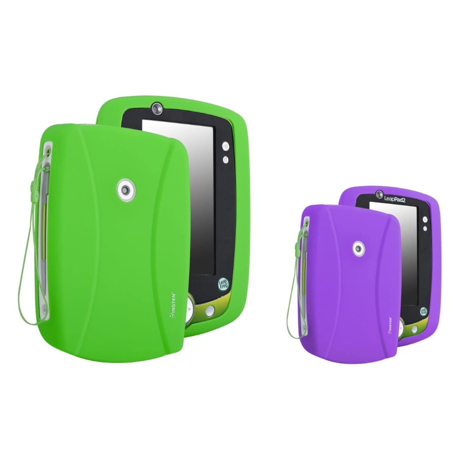 Everydaysource Compatible With Leapfrog LeapPad 2 Green Silicone Skin Case + Purple Silicone Skin Case