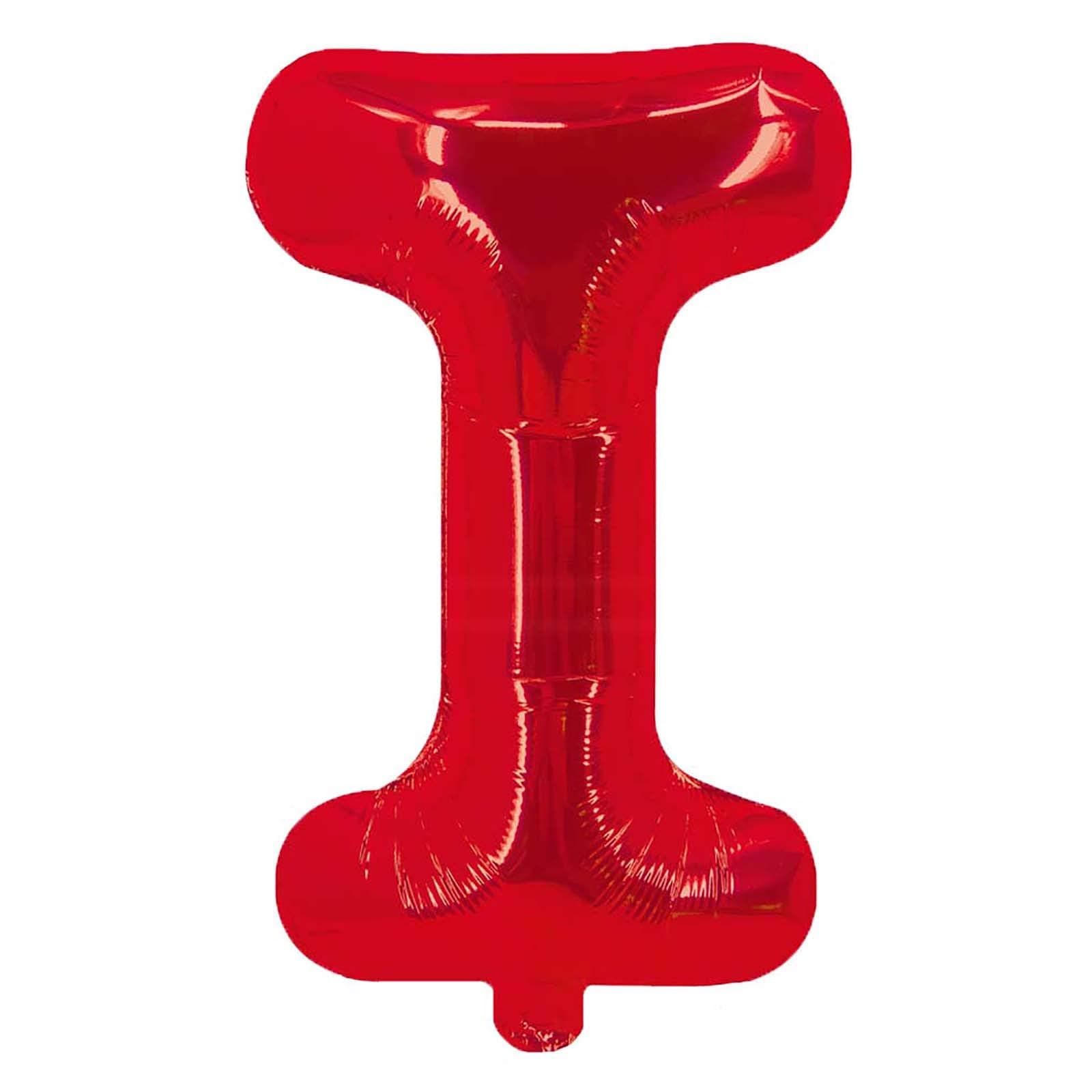Party Time I Letter Foil Balloon (Red)