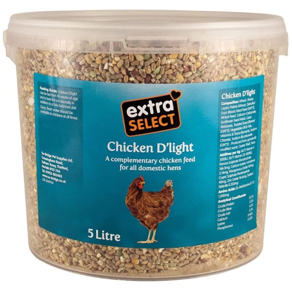 Chicken D'light Complimentary Chicken Feed Tub, 5 Litre, Packaging may vary