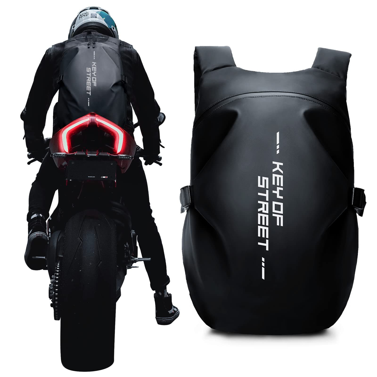 Motorcycle Backpack,waterproof helmet backpack for Men and women,Motorcycle Tail Bag,motorcycle accessories,Black