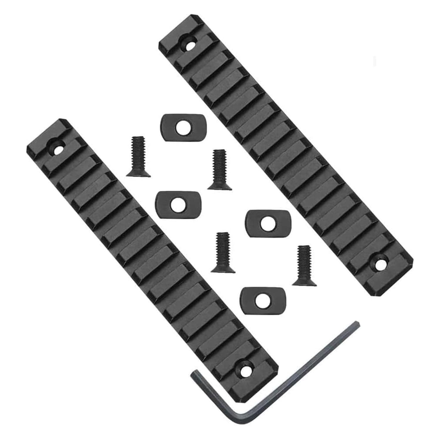 Gotical 13 Slots Rail Section for M Lok Handguard Thirteen Slots Rail Picatinny Rail Set of 2 Pieces