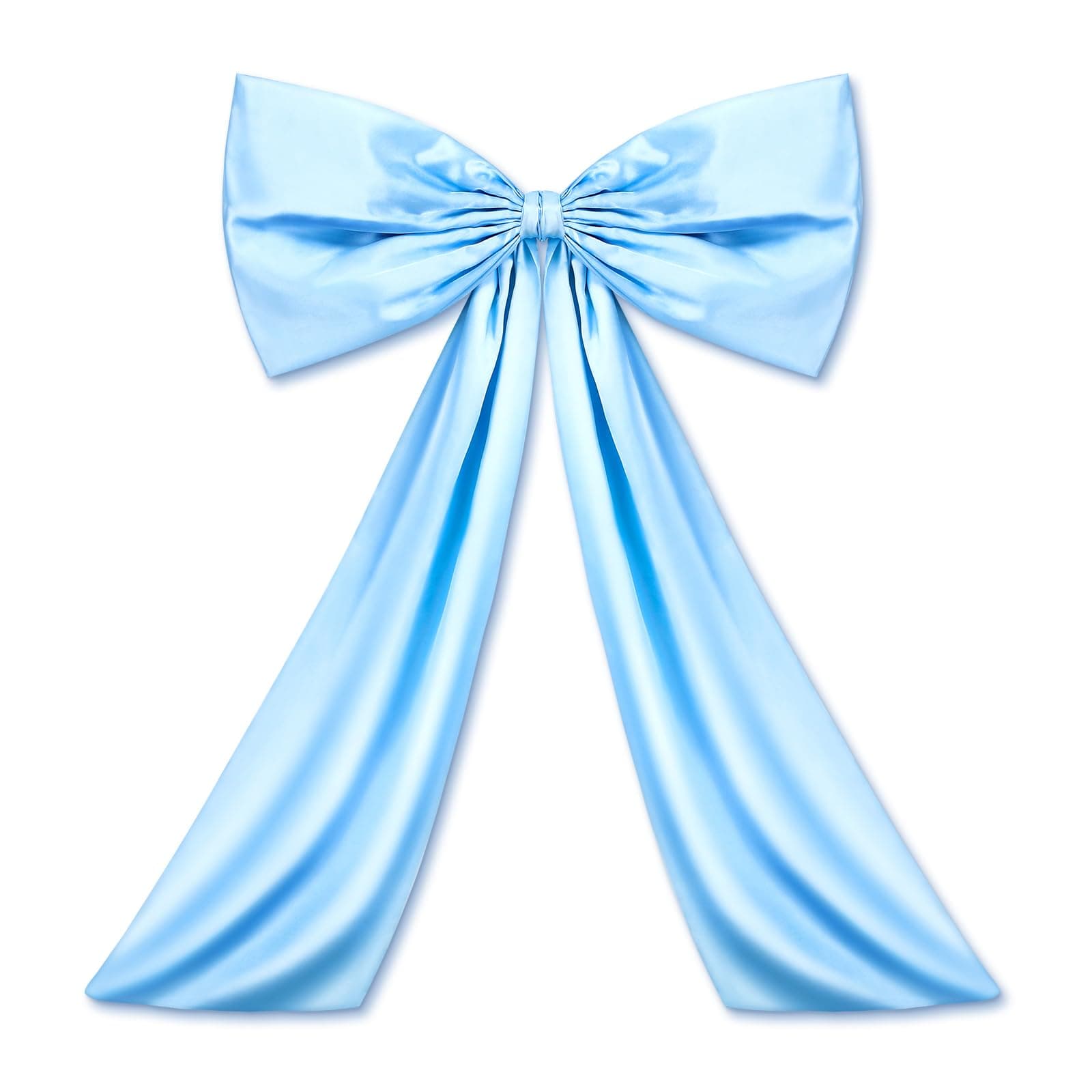 Sky Blue Large Bow Decor Big Bow Coquette Birthday Decoration for Room Giant Satin Ribbon Tie for Party Backdrop Wedding Bridal Shower Valentine's Day Wall Hanging Decor (24 x 36 Inches)