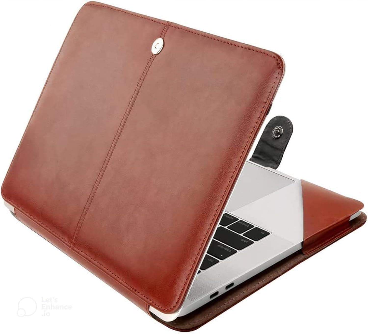 Original PU Leather Protective Case for Hp Envy X360 13.3 Inch Fhd Convertible Touchscreen Laptop 13-Ay0508Au, Brown