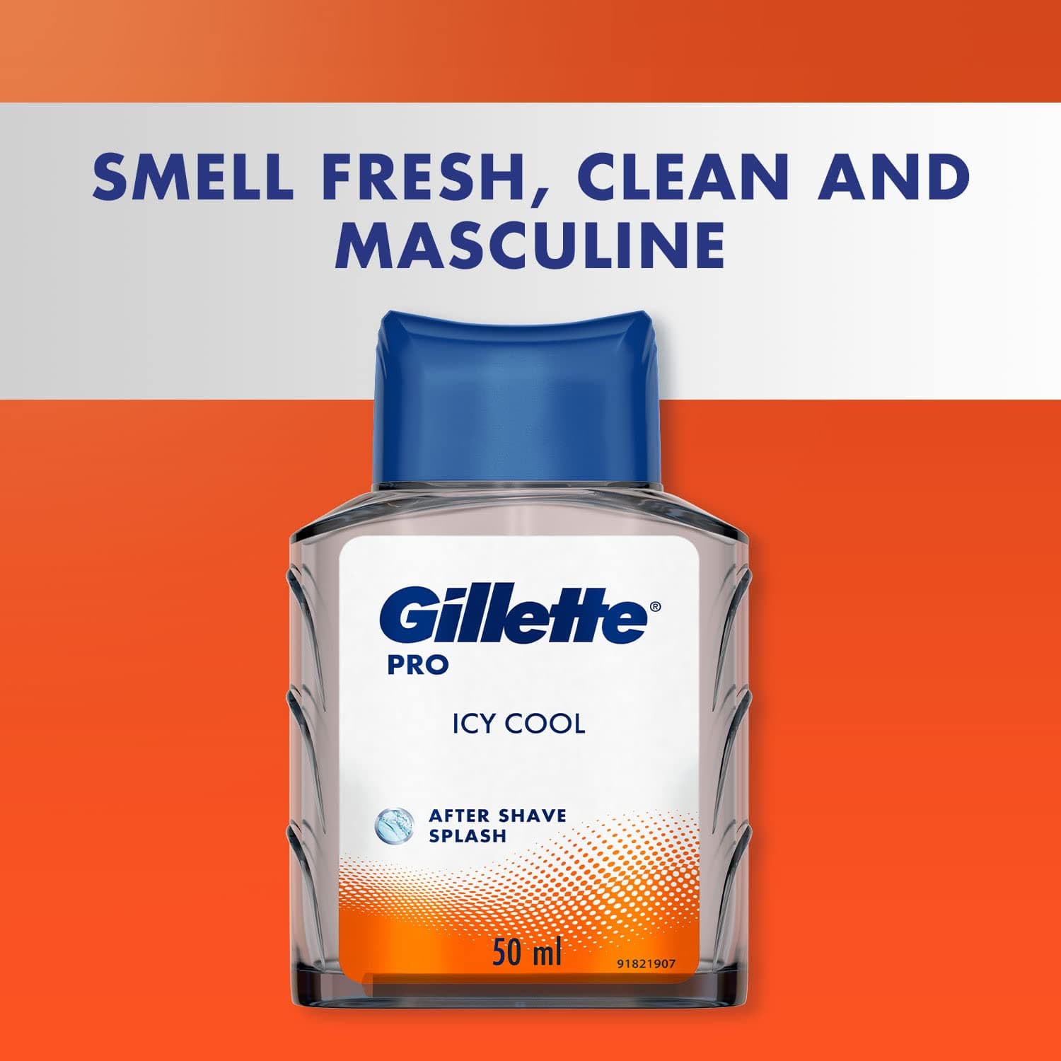 Gillette PRO AFTER SHAVE SPLASH ICY COOL 50ML, White