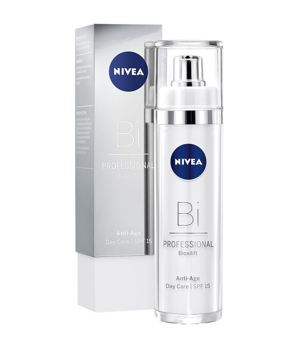 NIVEA PROFESSIONAL Bioxilift Day Cream SPF 15 (1x 50 ml), Collagen Day Cream for the Face & Décolleté, Anti-Ageing Cream to Soften Wrinkles & Firm Face Contours, Anti-Wrinkle Cream with Sun Protection