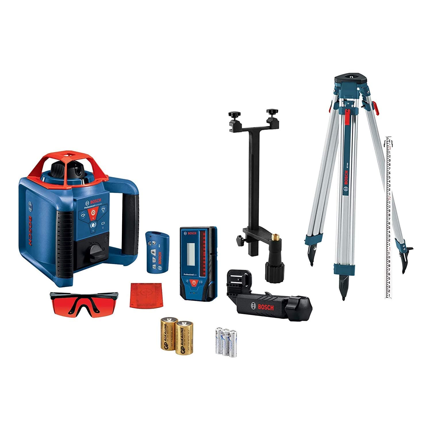GRL900-20HVK REVOLVE Self-Leveling Horizontal/Vertical Rotary Laser Kit, Includes Tripod, Grade Rod, Receiver, 2 D Batteries, Carrying Case, & Accessories