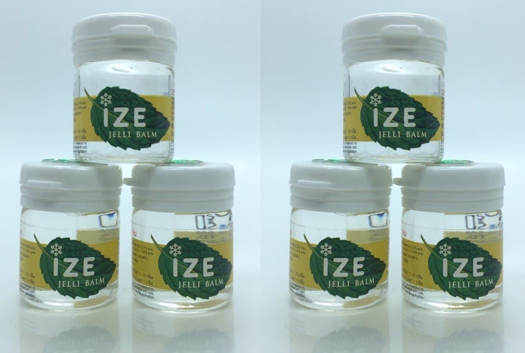 6 x Thai Aromatic Gel IZE Jelli Balm II Inhalation Relieve Dizziness & Insect Bites 7 g. Travel Size