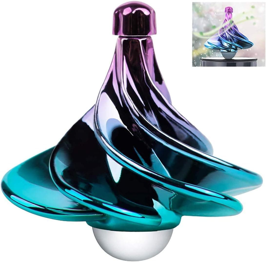 BlowGyro Spinning Top, Wind Gyro, Green