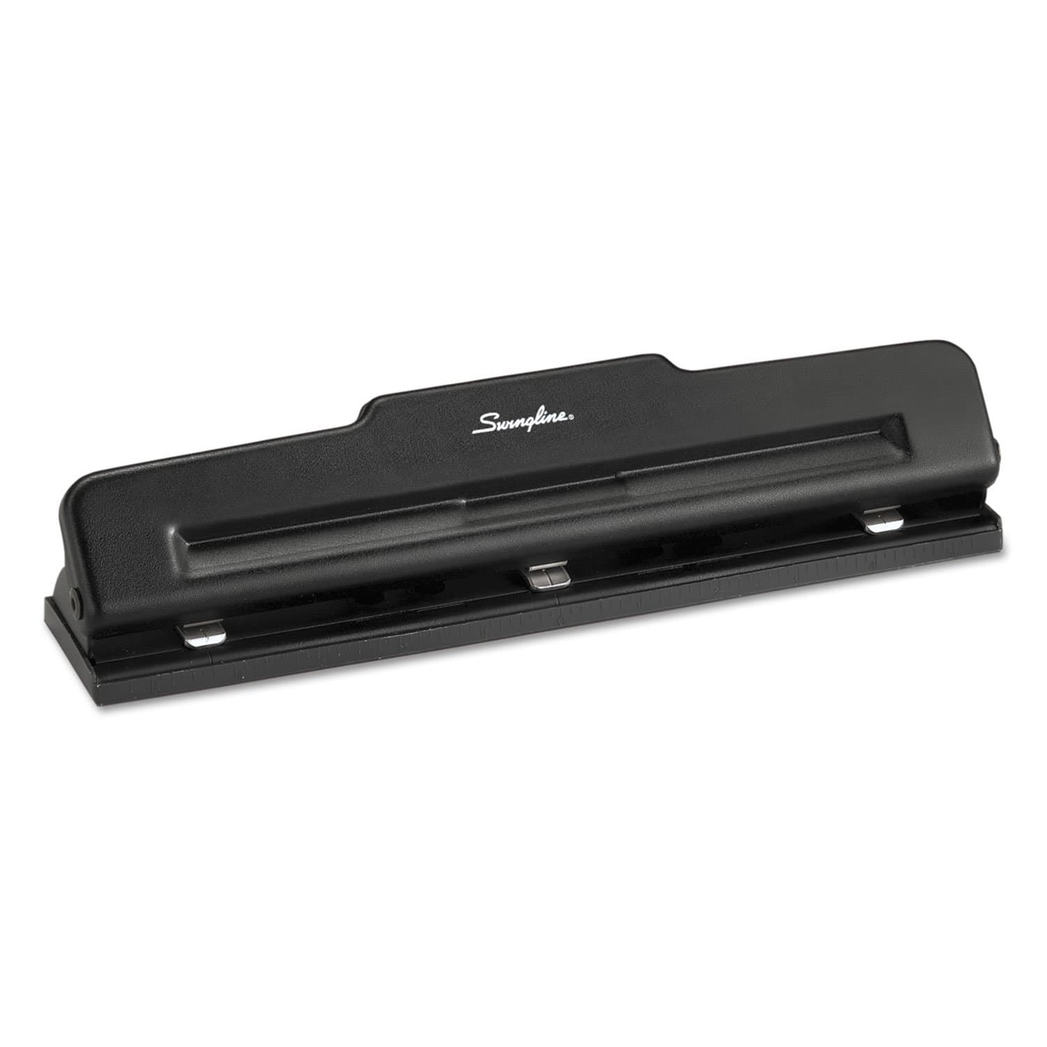 Swingline 3 Hole Punch, 10 Sheet Capacity Three Hole Puncher 3 Ring, Adjustable 2-3 Hole Paper Punch, Black (74015)