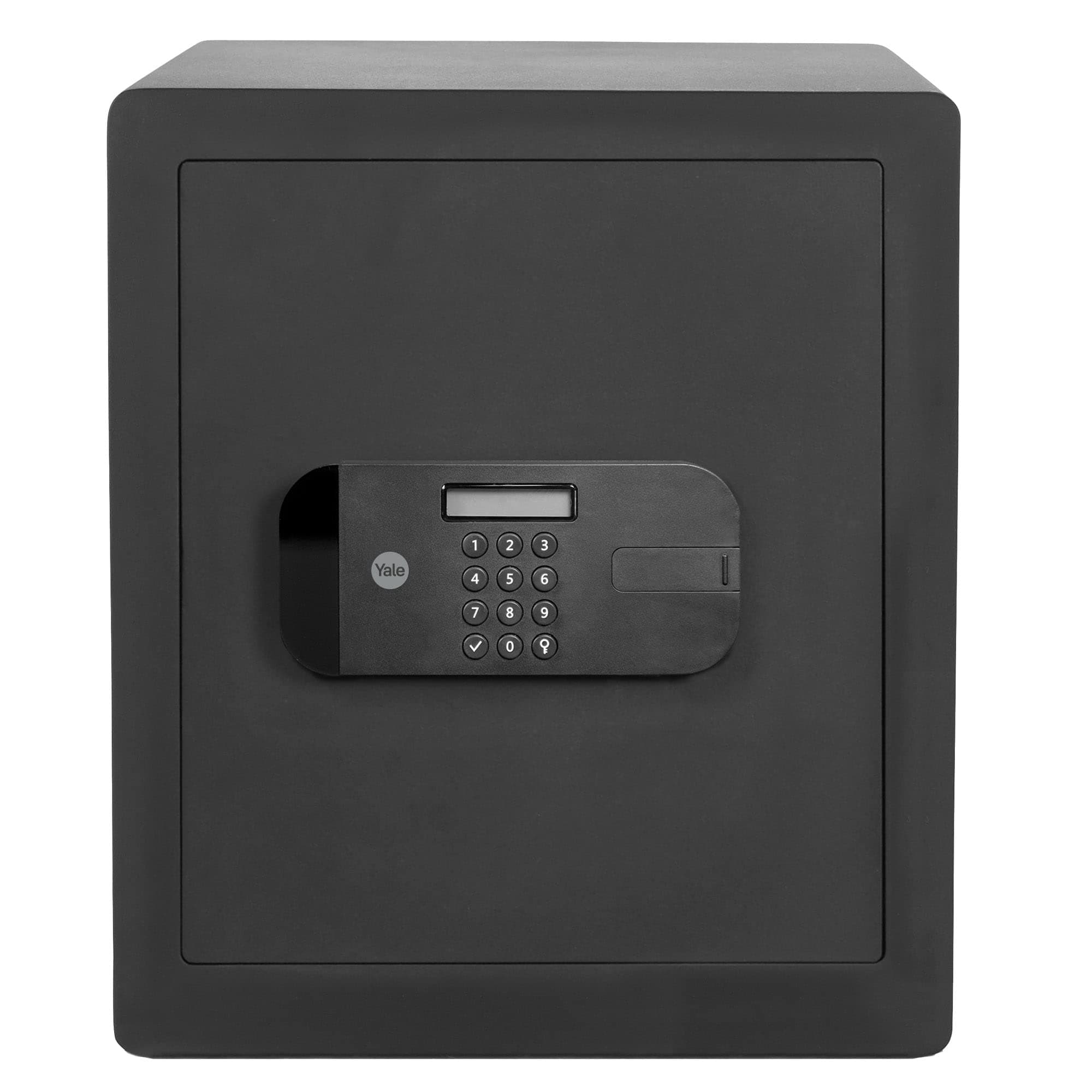 YSEB/400/EB1 Motorised High Security Office Safe - Digital Pin Code Access, Laser Cut Door & Lockdown Function + Override Key, Wall/Floor Mounting Bolts - Int Dims: 392 x 345 x 285 mm