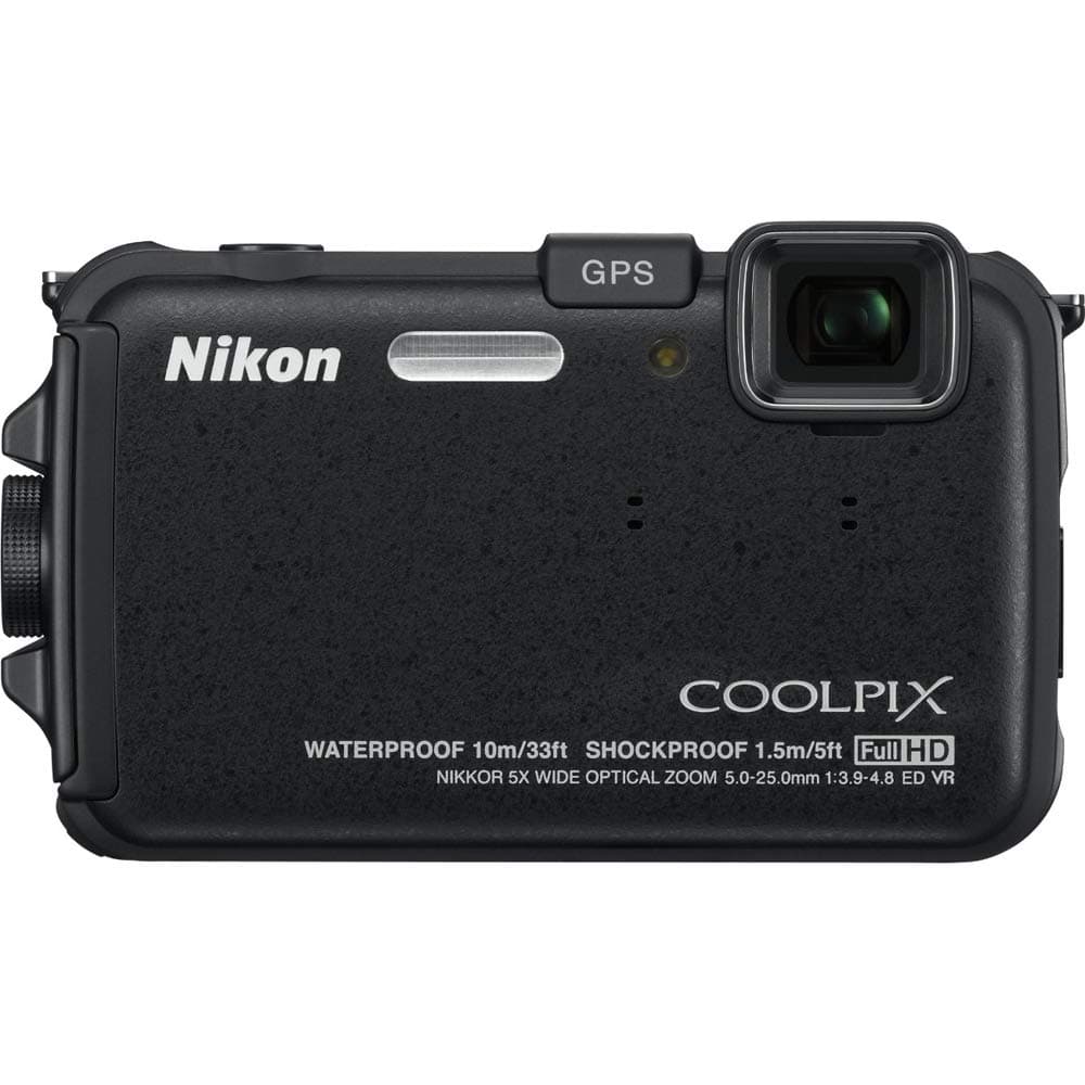 Nikon COOLPIX AW100 16 MP CMOS Waterproof Digital Camera with GPS and Full HD 1080p Video (Black)