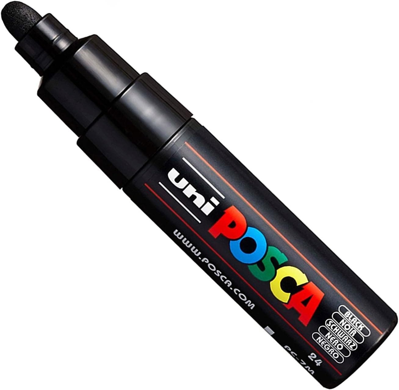 PC-7M Paint Marker Art Pens - Large Bullet Nib 4.5-5.5mm - 15 Colours - New for 2017 - Black