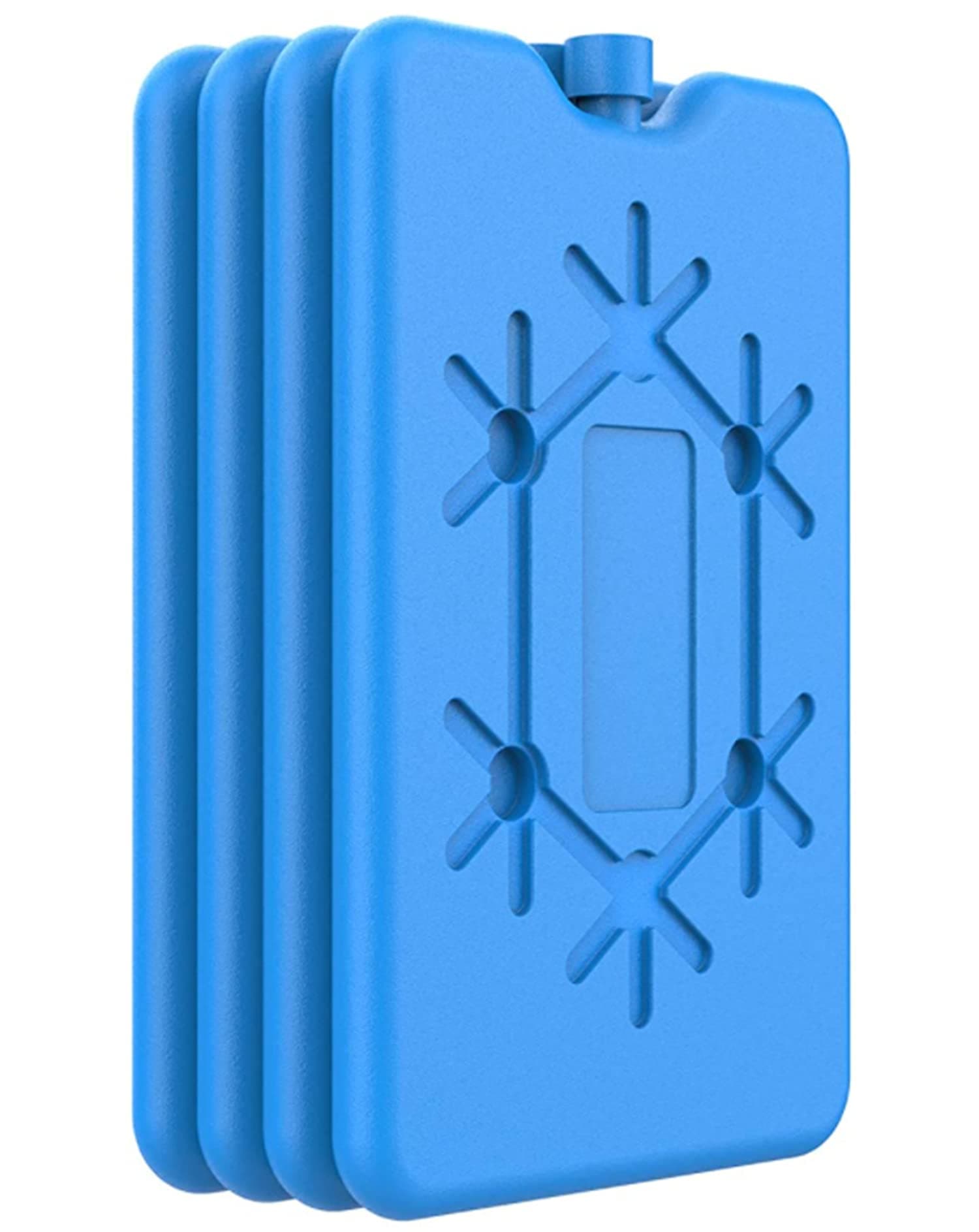DELFINO Ice Packs for Lunch Box, Reusable Ultra Thin Freezer Packs Long Lasting for Coolers, Cooler Bag for Work, School, Picnic or Camping Keep Food Fresh Lightweight Design for Easy Carrying 4 Pcs